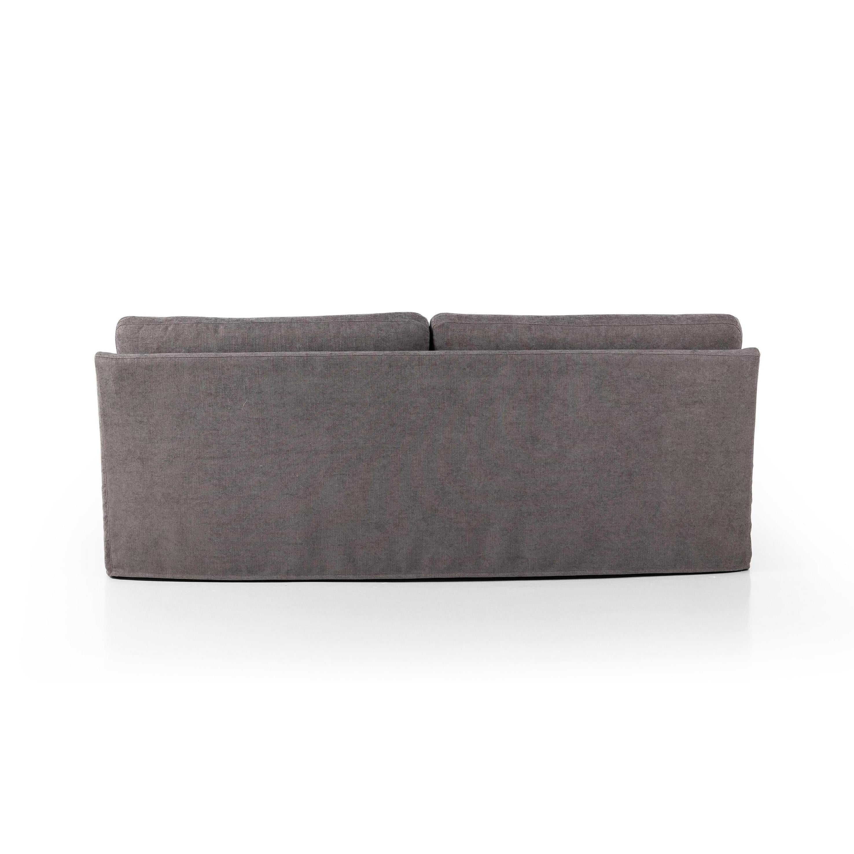 Sabine Slipcover Sofa - smoke - back view