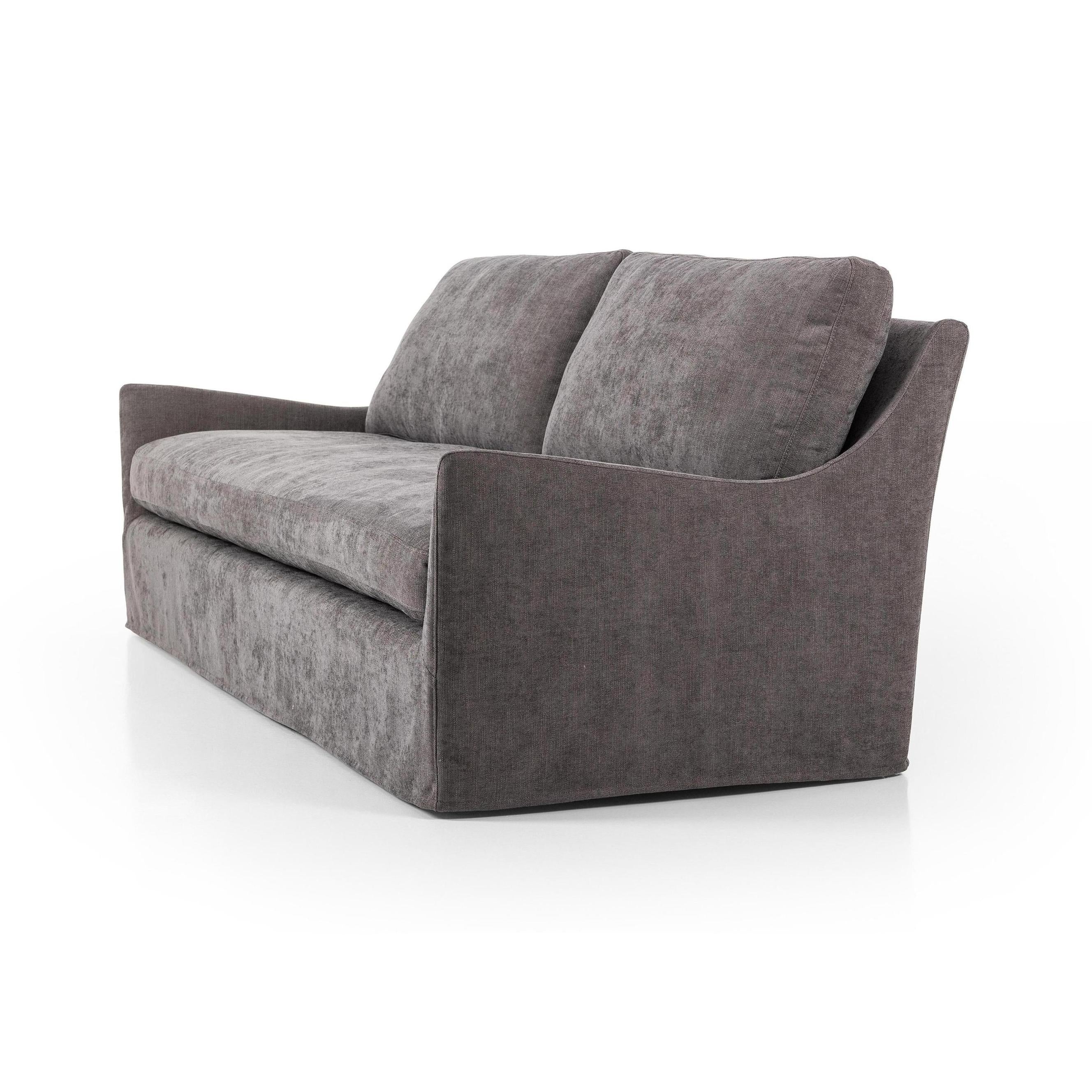 Sabine Slipcover Sofa - smoke - angled
