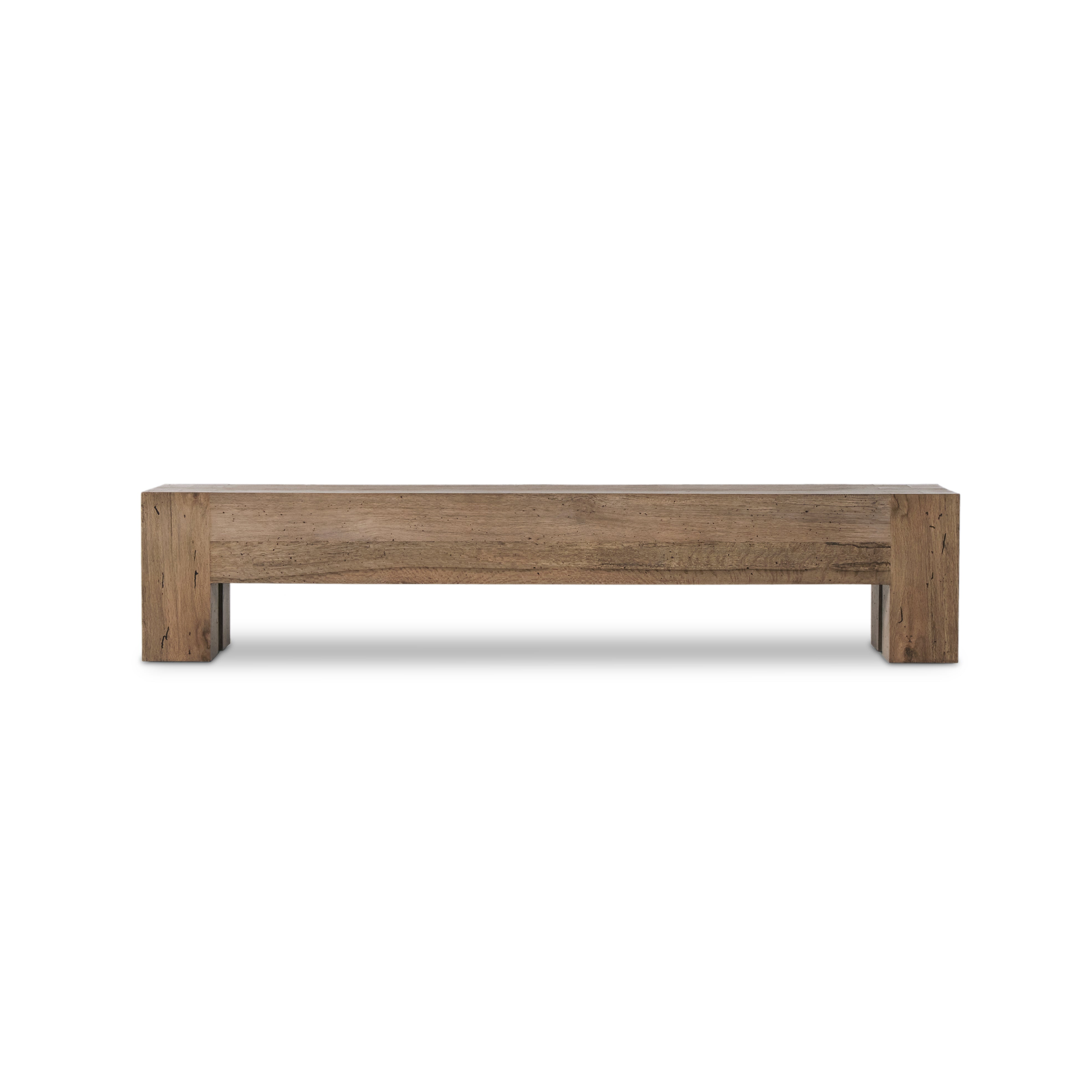 Powell Large Accent Bench in Rustic Oak color