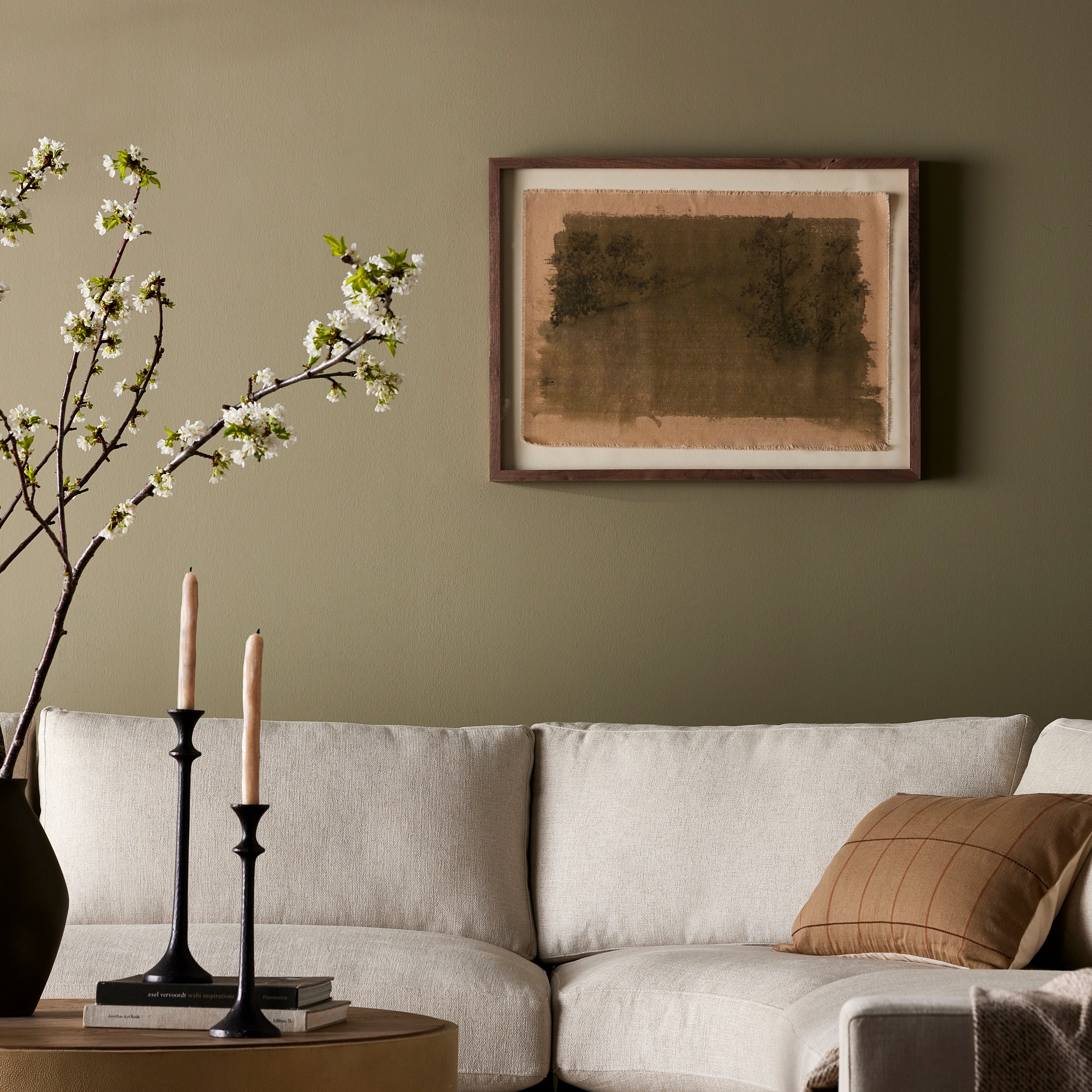 Daughters Of The Water I by Aileen Fitzgerald shown in living room