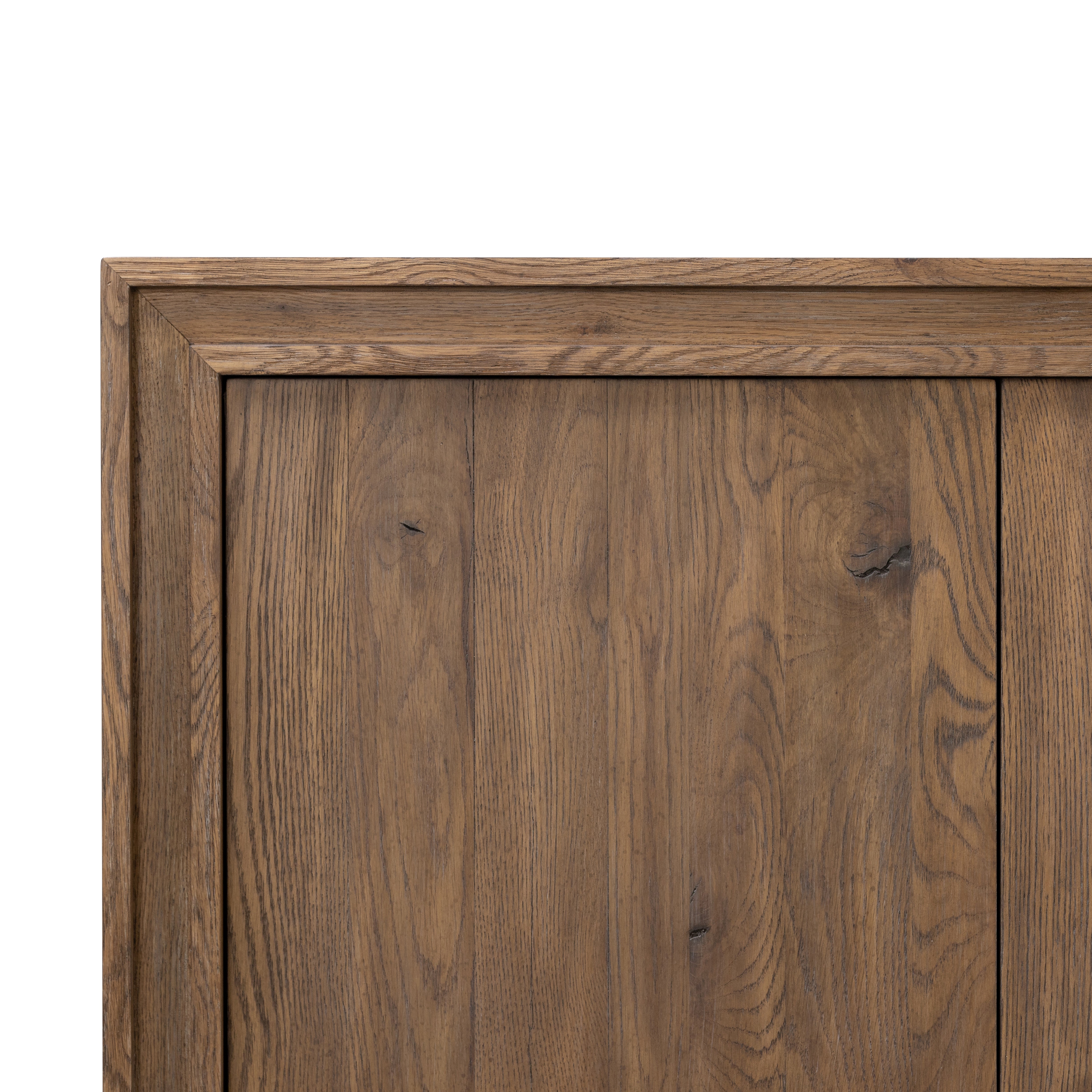 River Media Console corner details up close