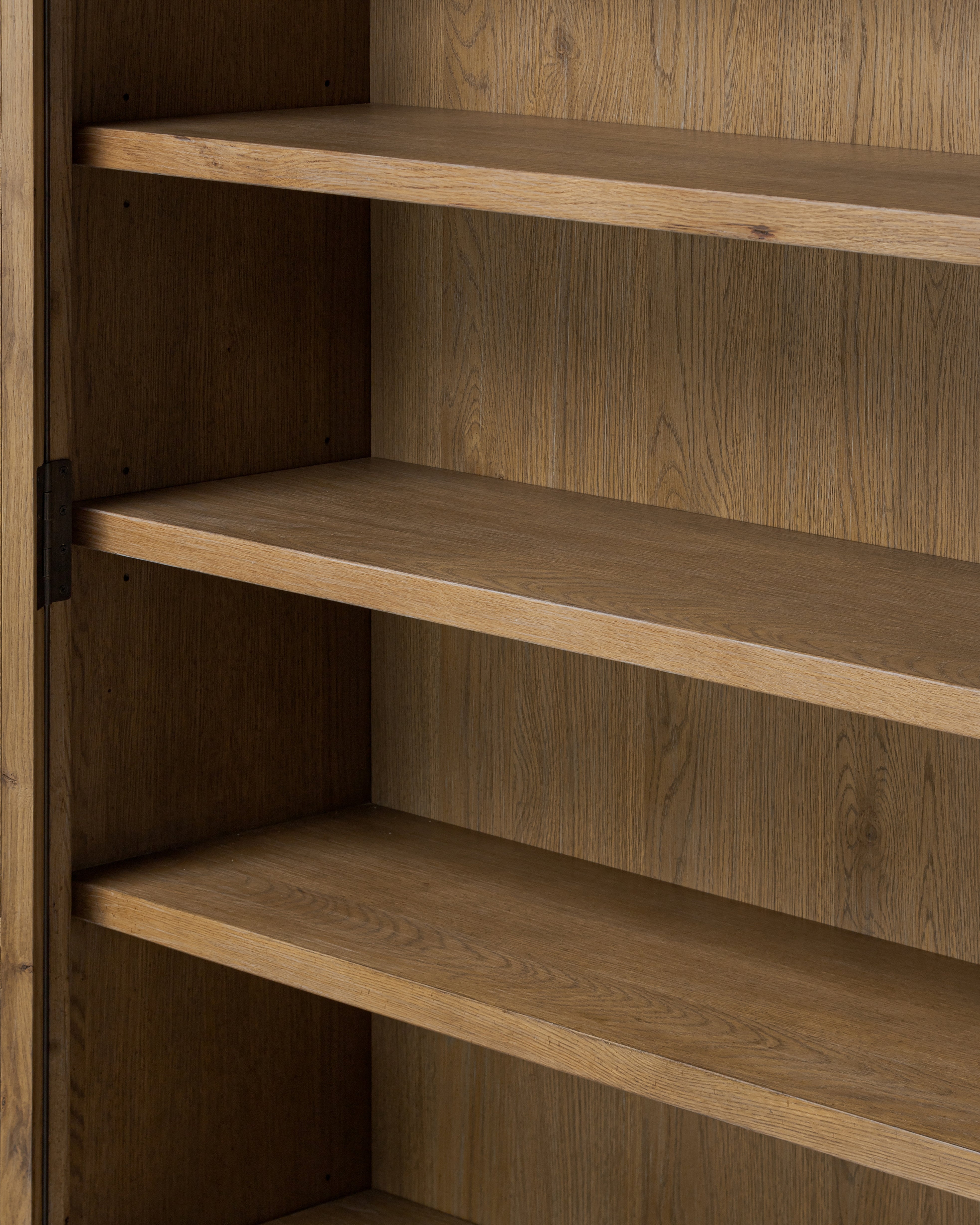 Weathered Oak Potter Cabinet shelves