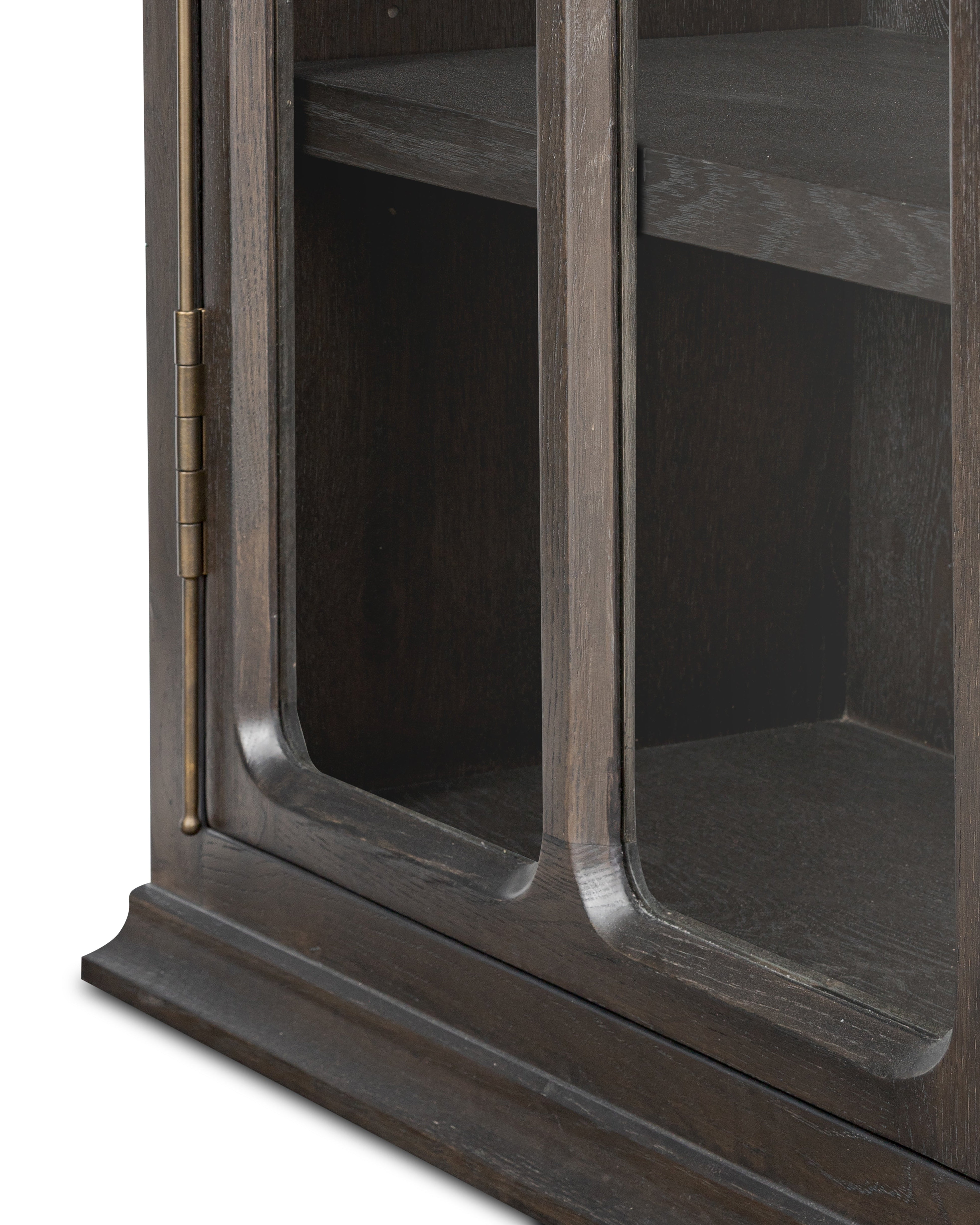 Smoked black Potter Cabinet bottom corner front