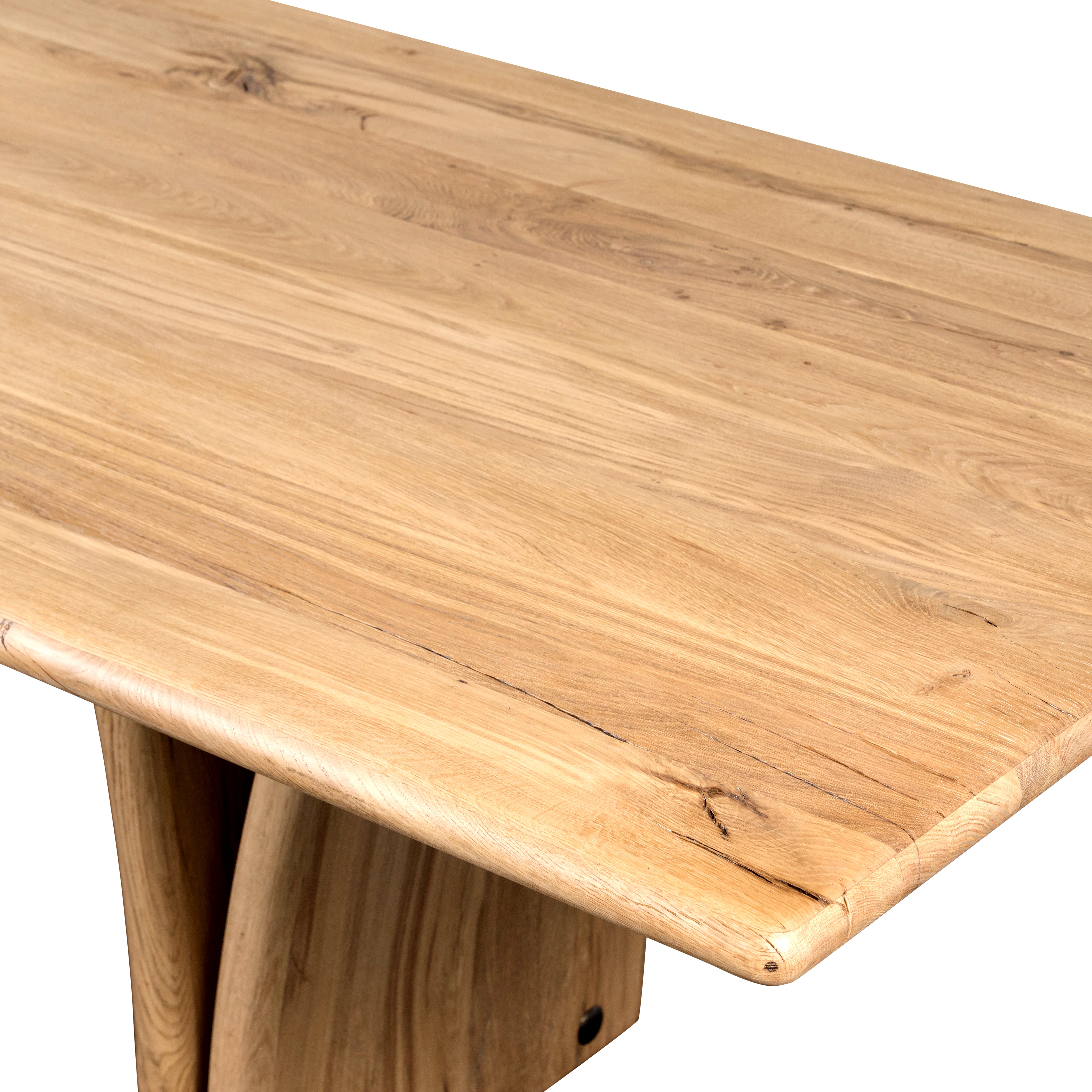 Manon Dining Table corner from above up close