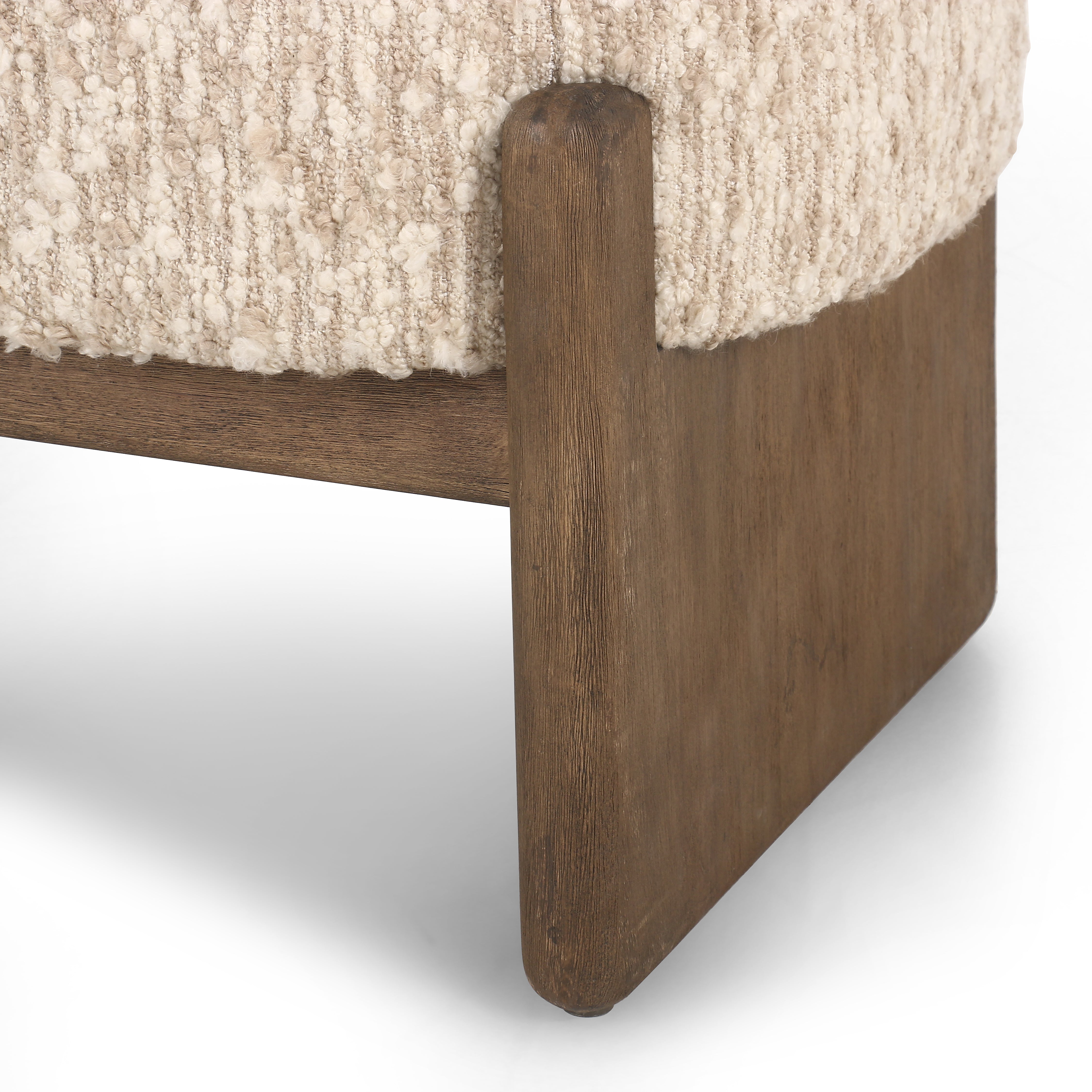 Perry Accent Bench leg up close