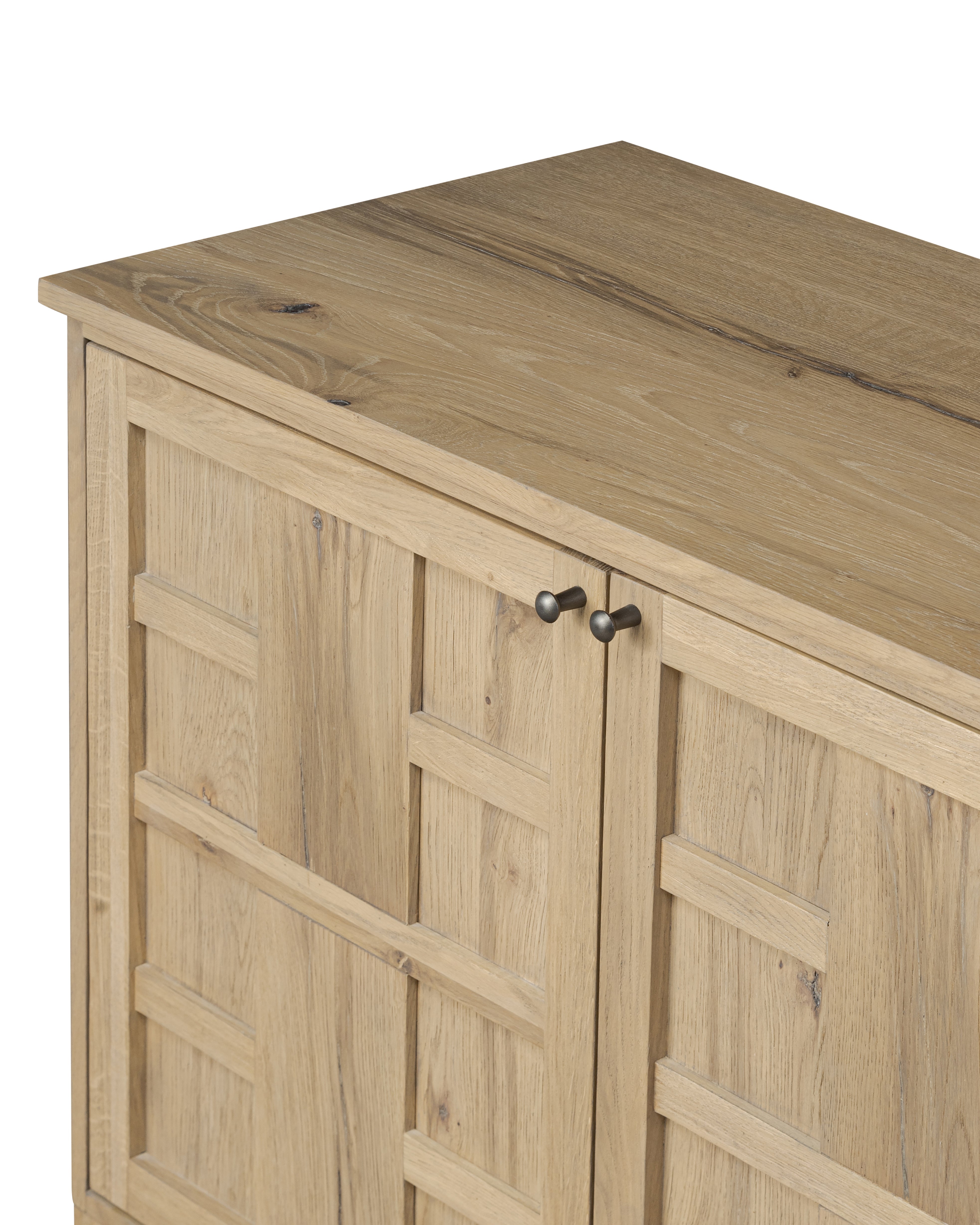 Aged Natural Oak Cara Sideboard top and front