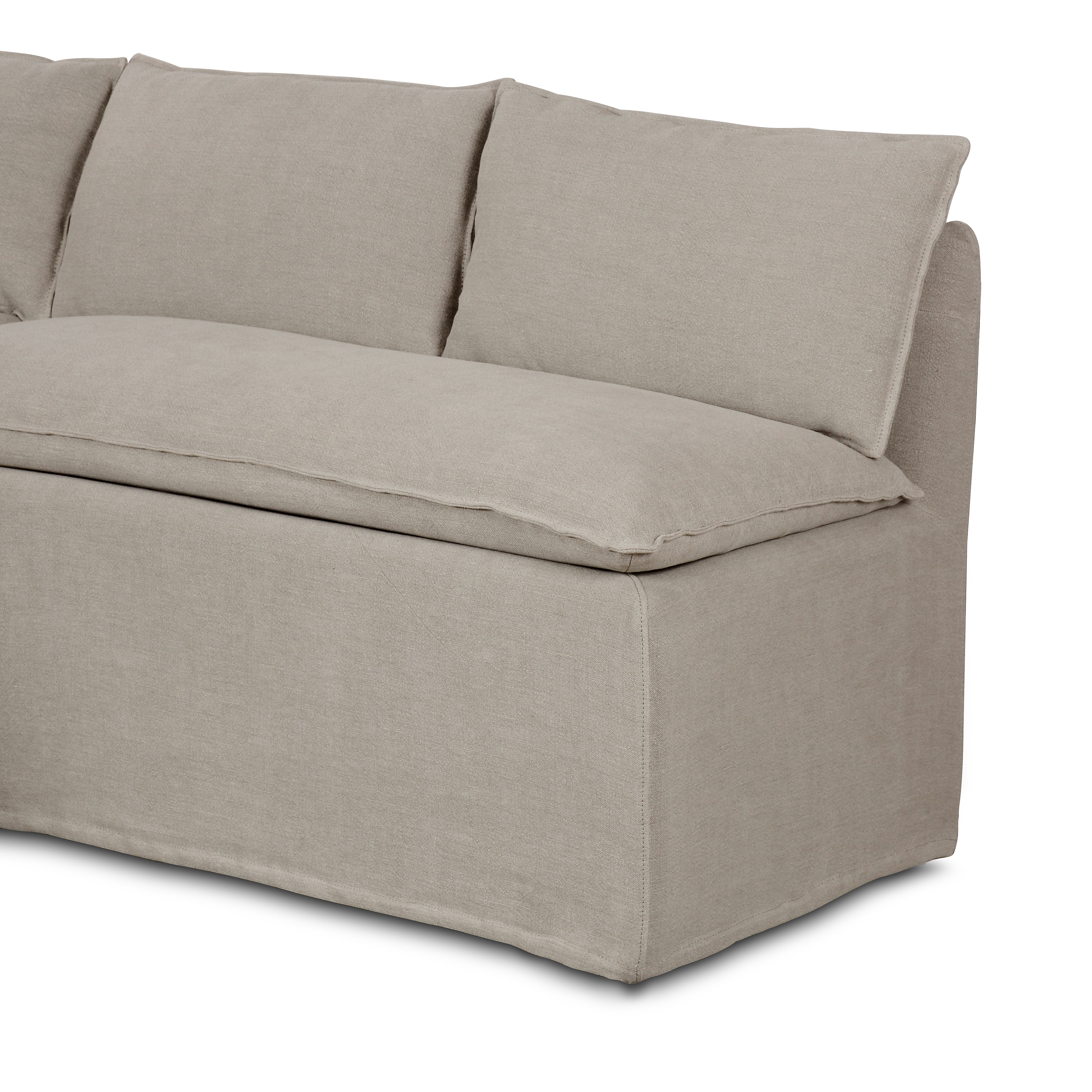 80" Erica Slipcover Dining Banquette p close