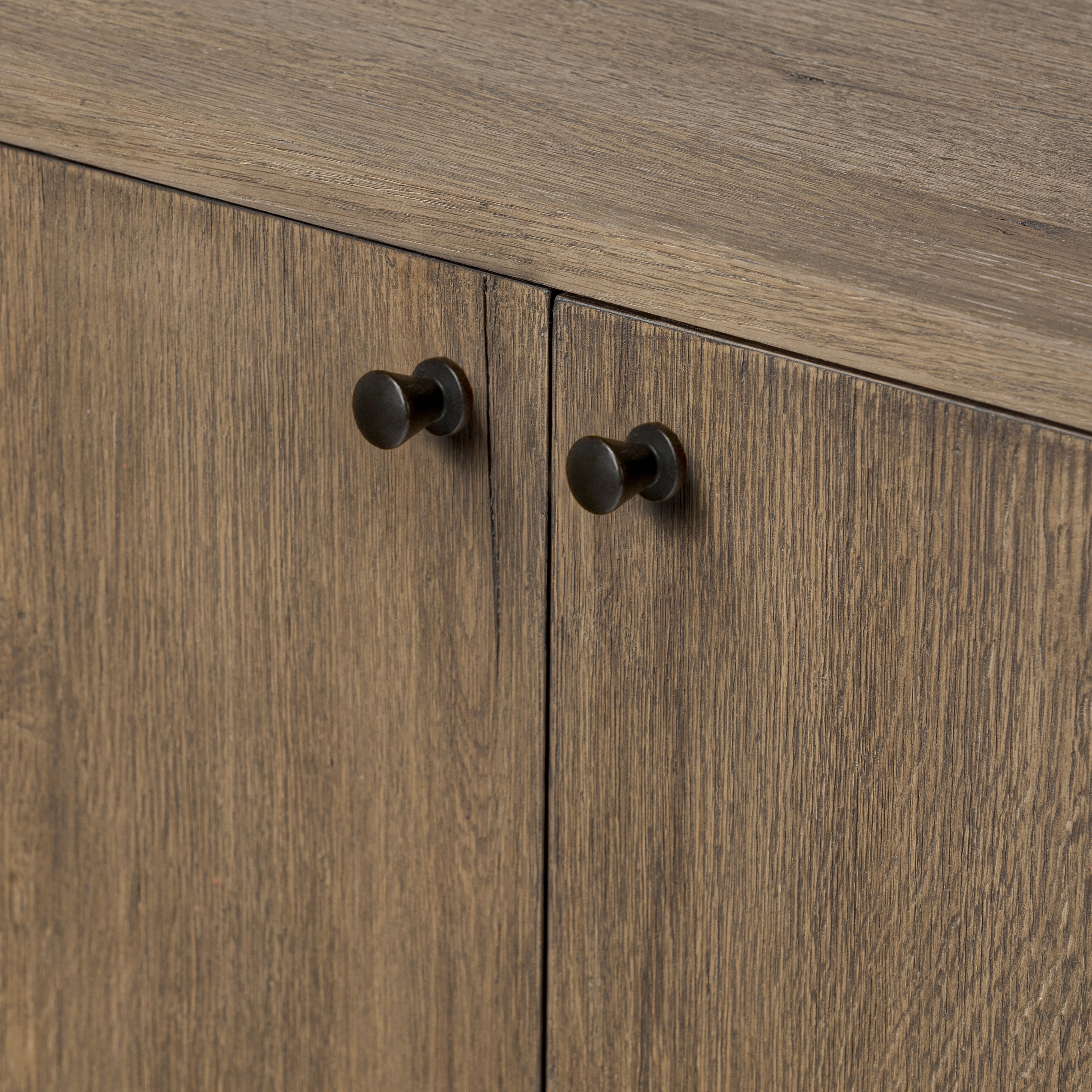 Luke Sideboard handles up close