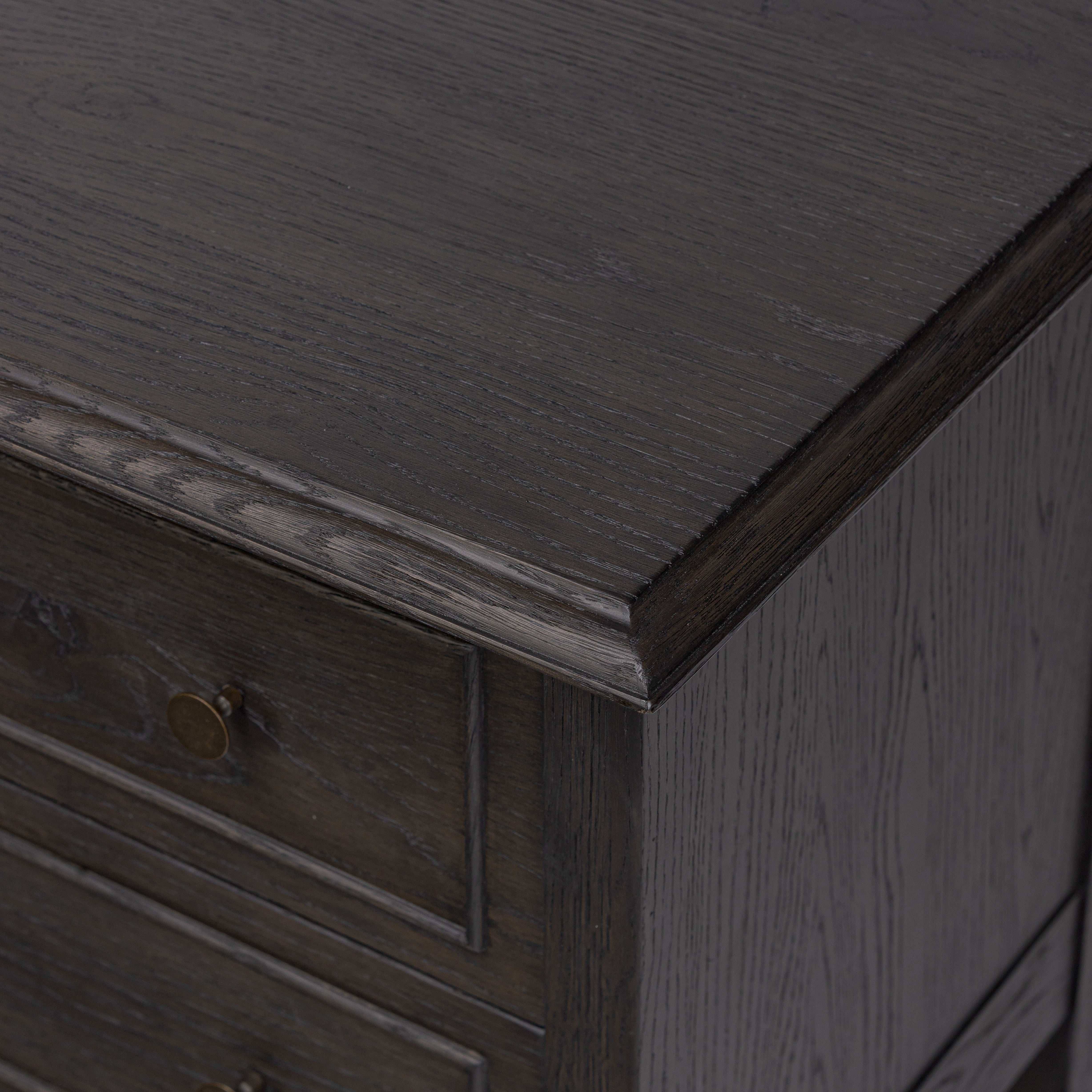 Hamilton Nightstand corner top up close