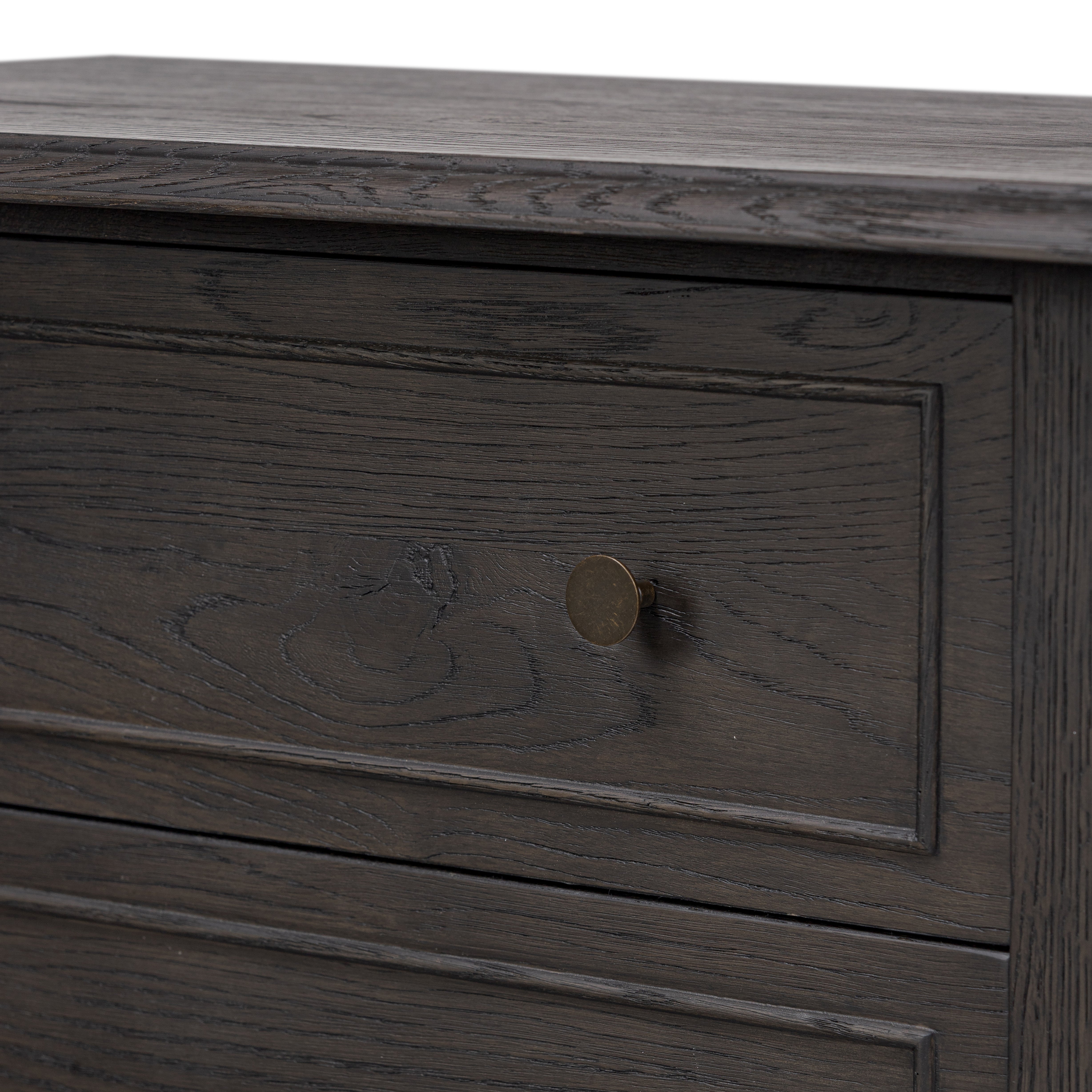 Hamilton Nightstand knob and front of drawer up close