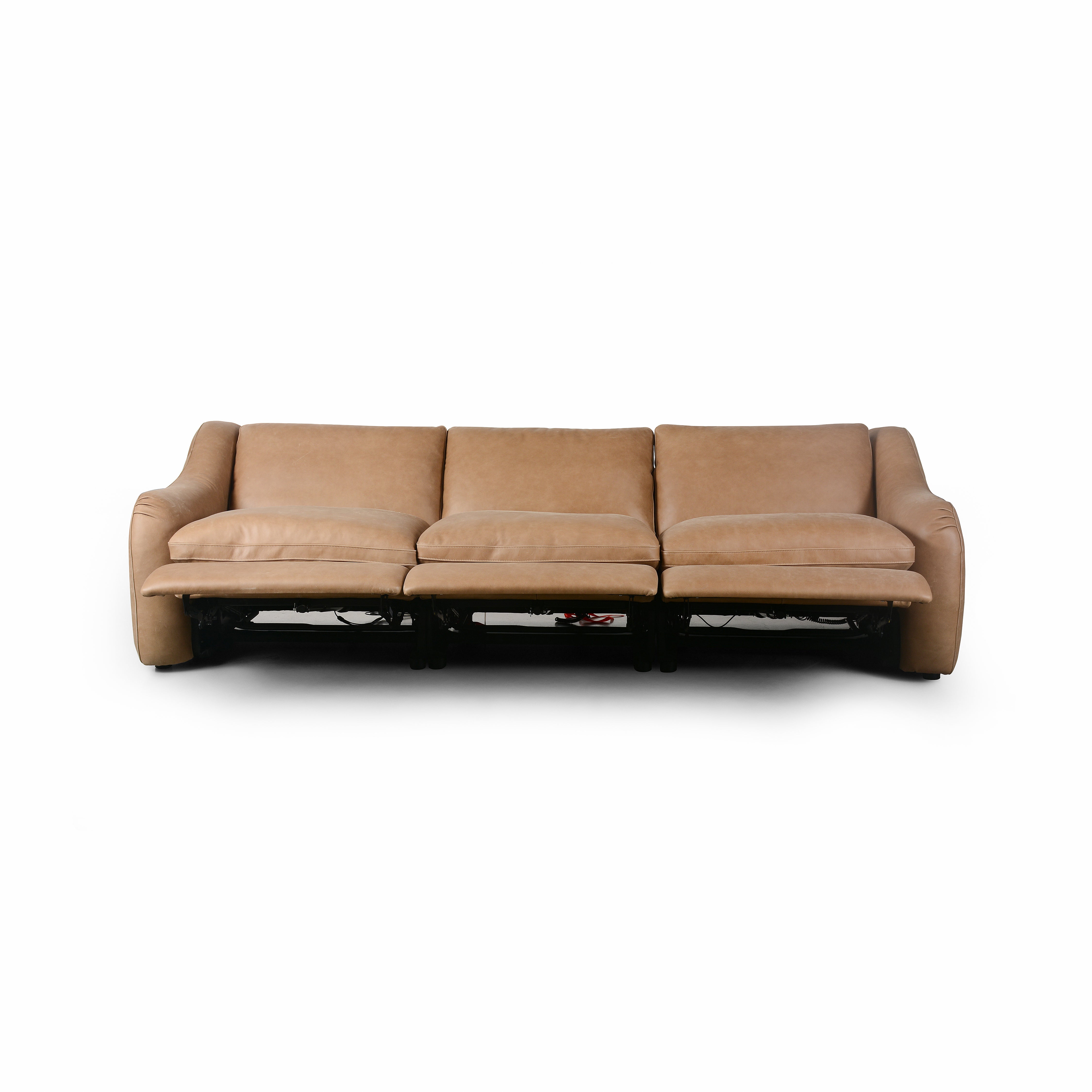 Palermo Drift Chase Power Reclining 3-Piece Sectional shown reclined