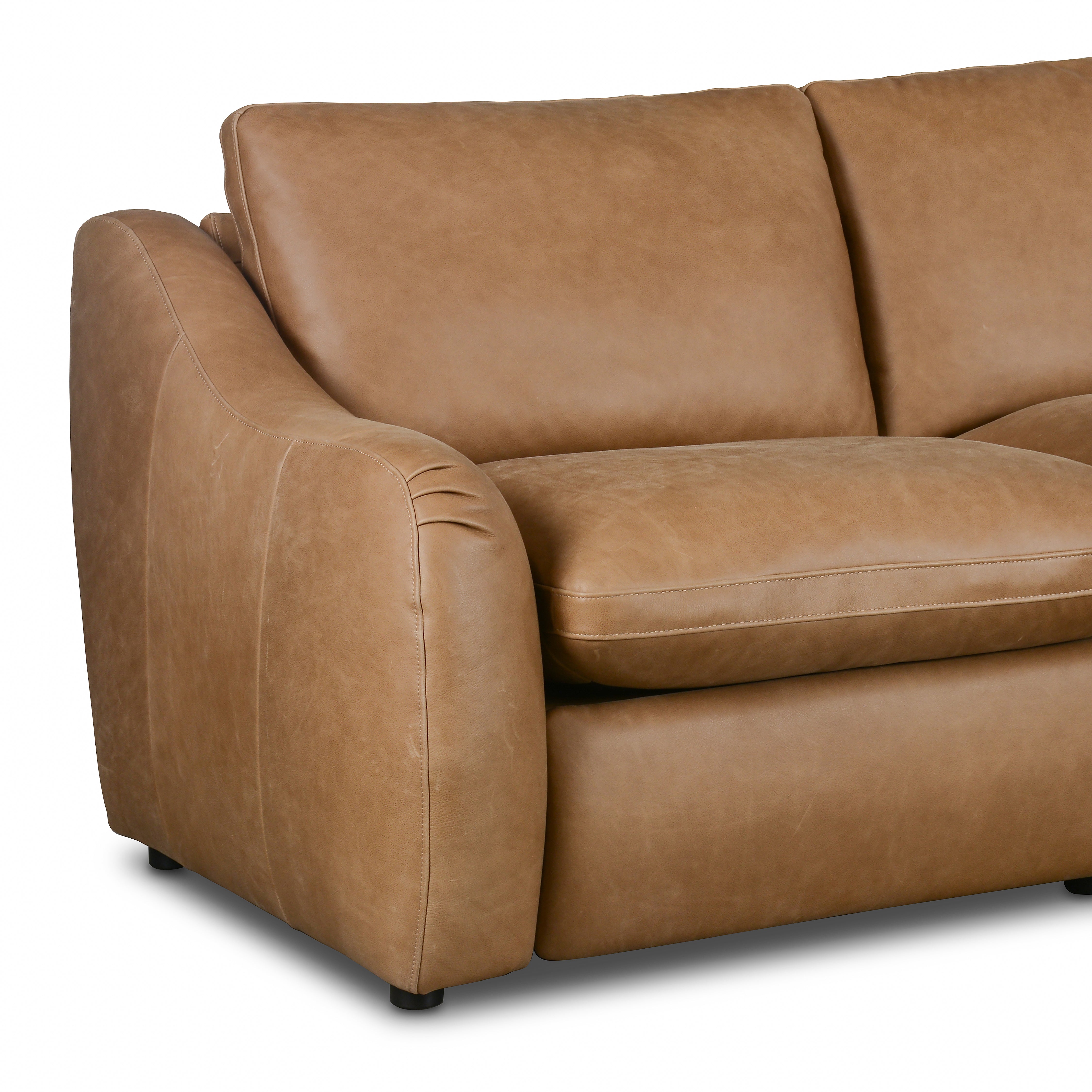 Palermo Drift Chase Power Reclining 5-Piece Sectional up close