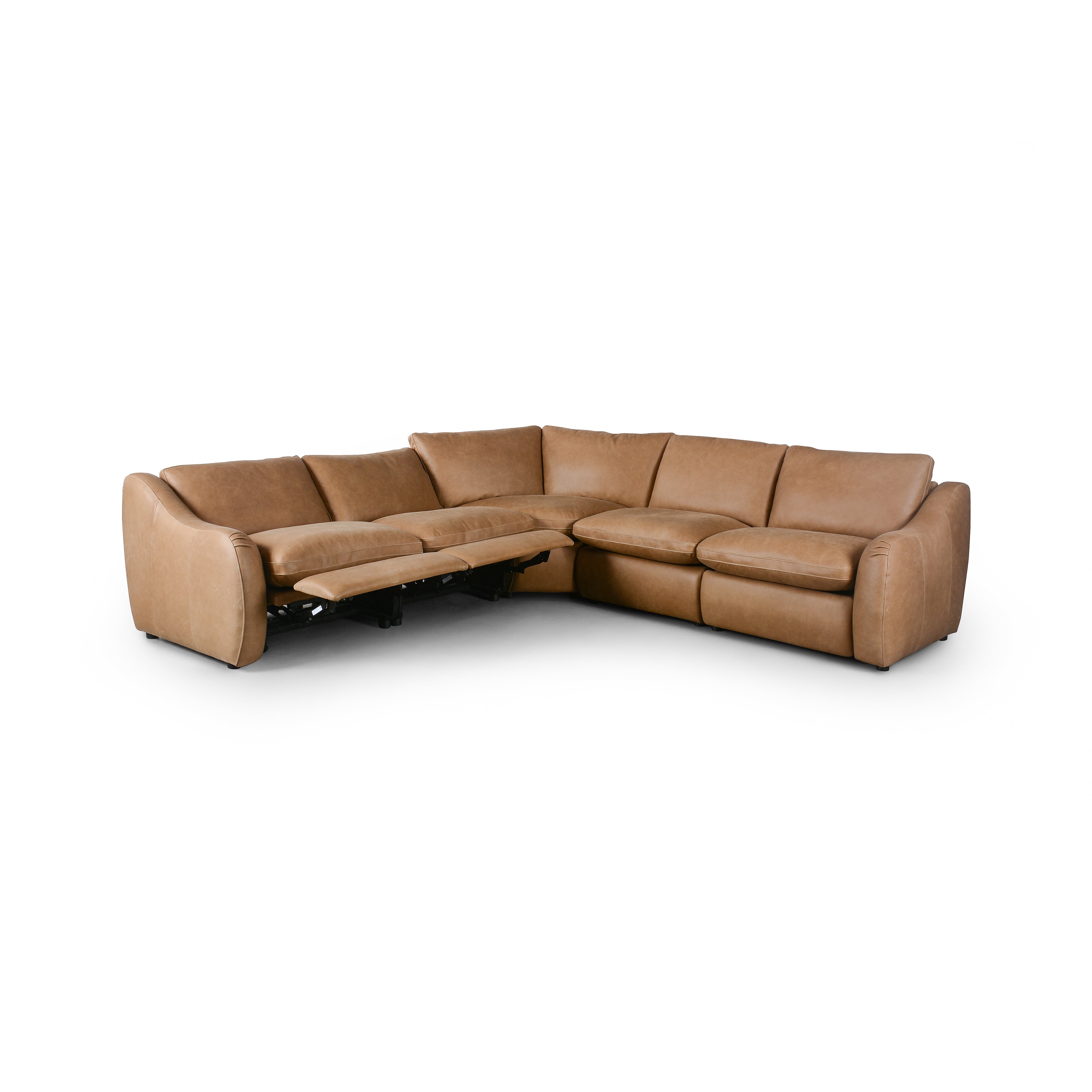 Palermo Drift Chase Power Reclining 5-Piece Sectional shown reclined