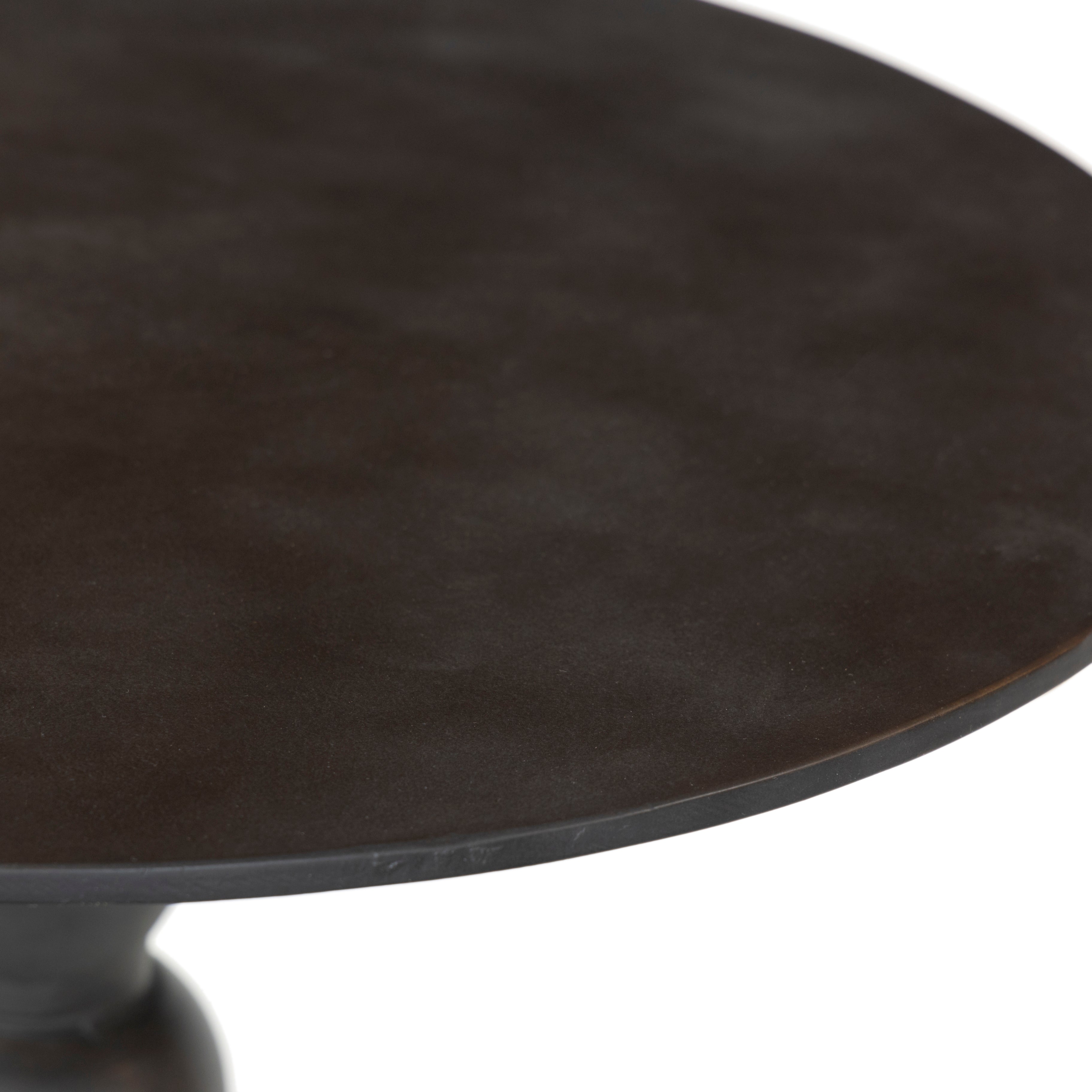 Mira End Table top up close