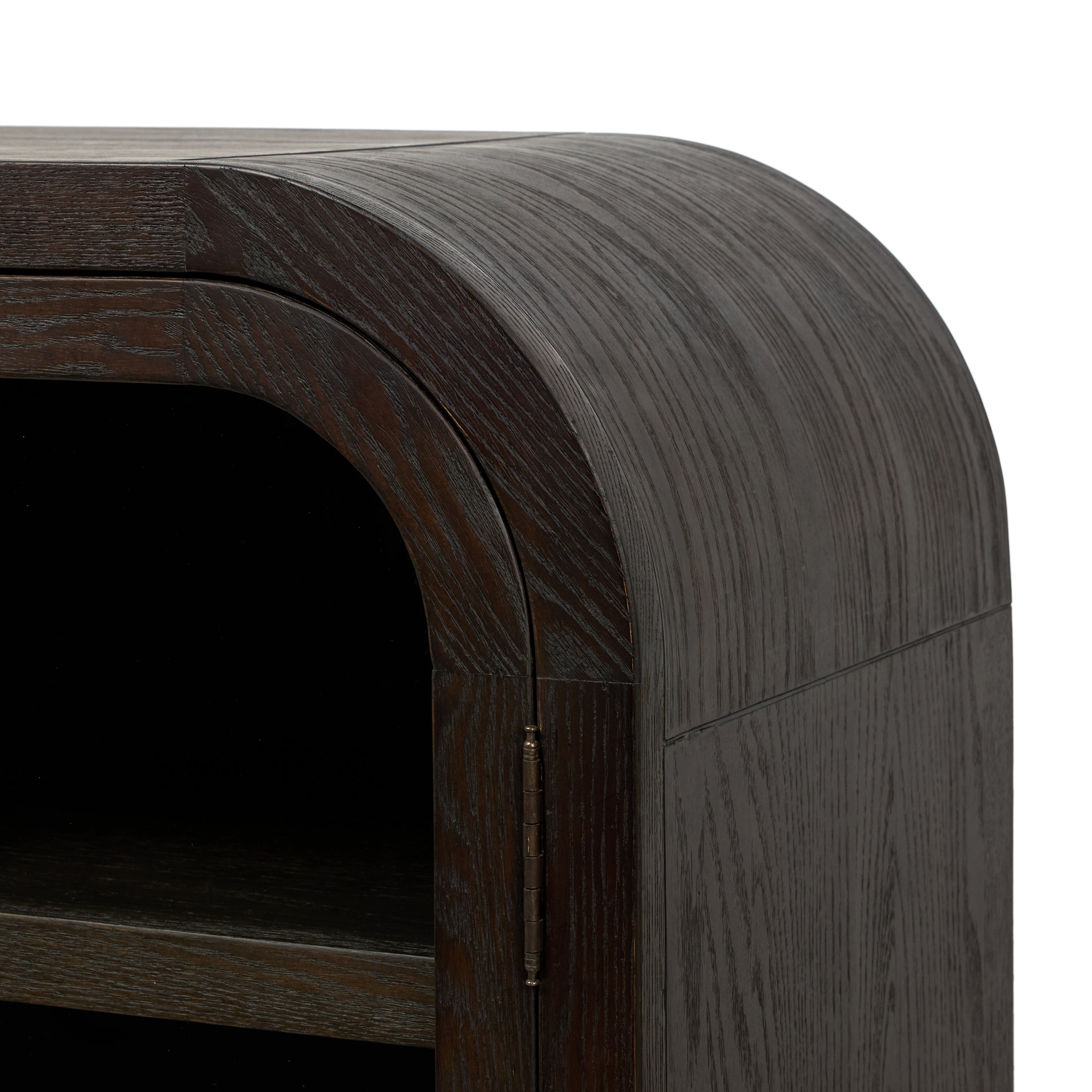 Sabrina Media Console top right corner front