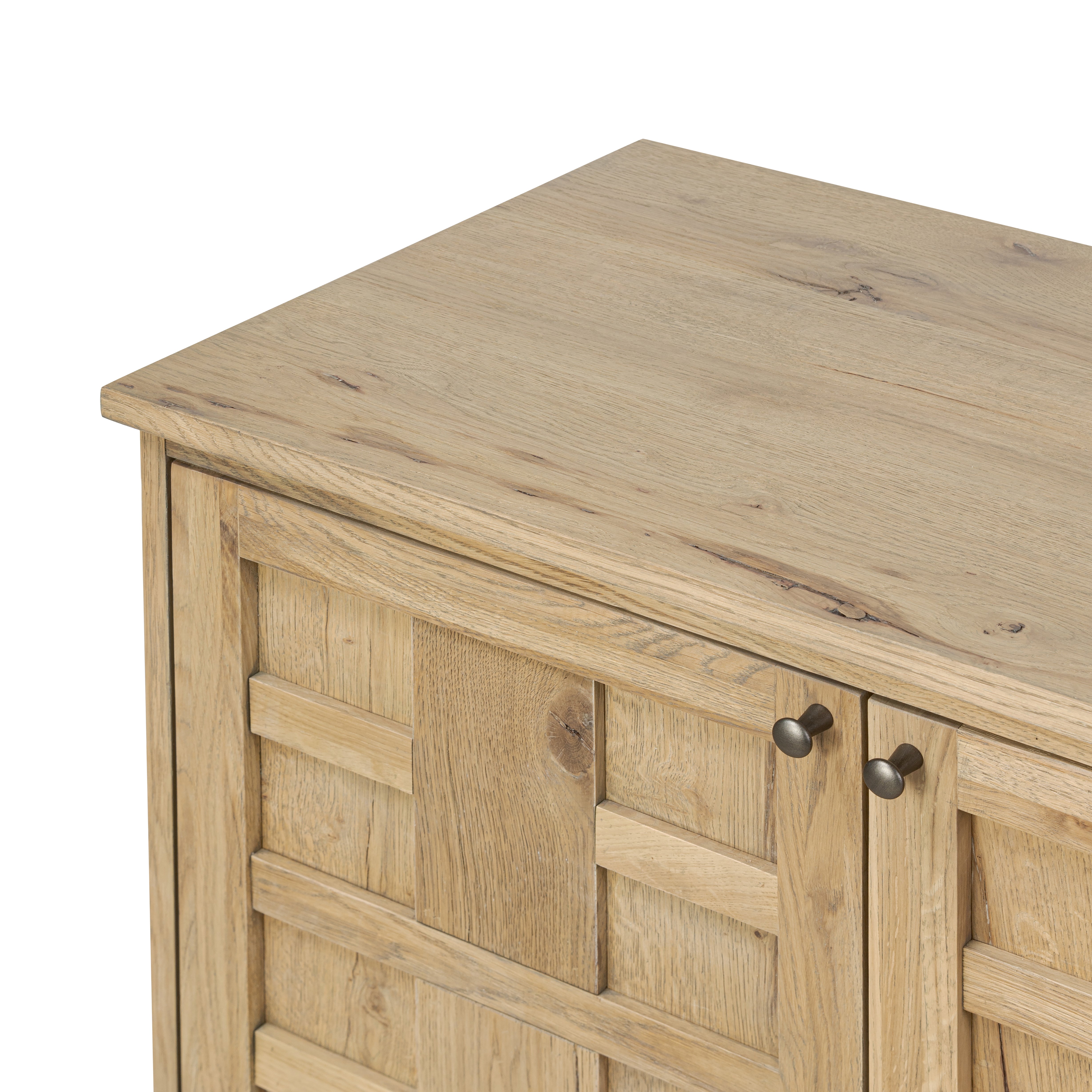 Cara Media Console tabletop and cabinet front