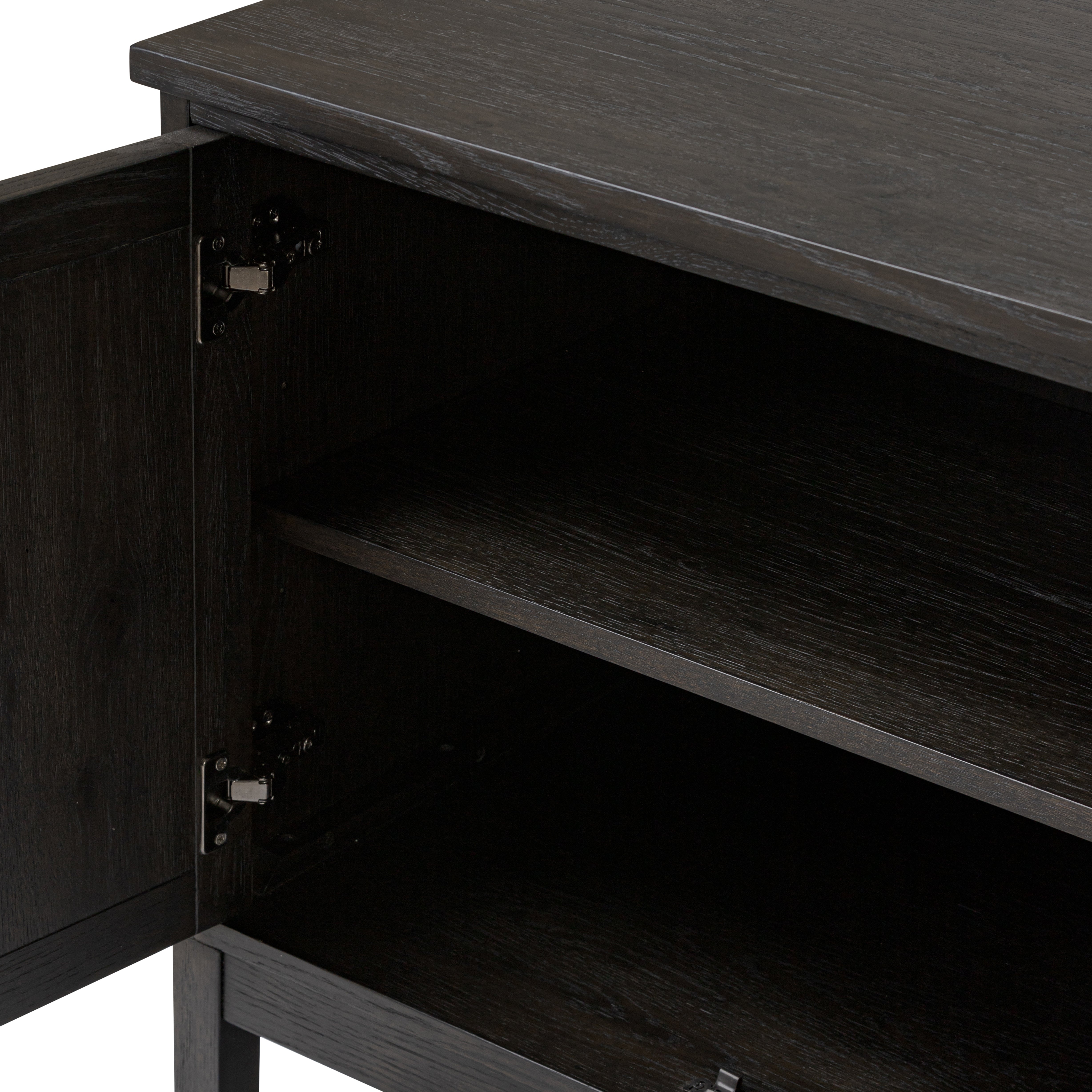 Cara Media Console shown with doors open