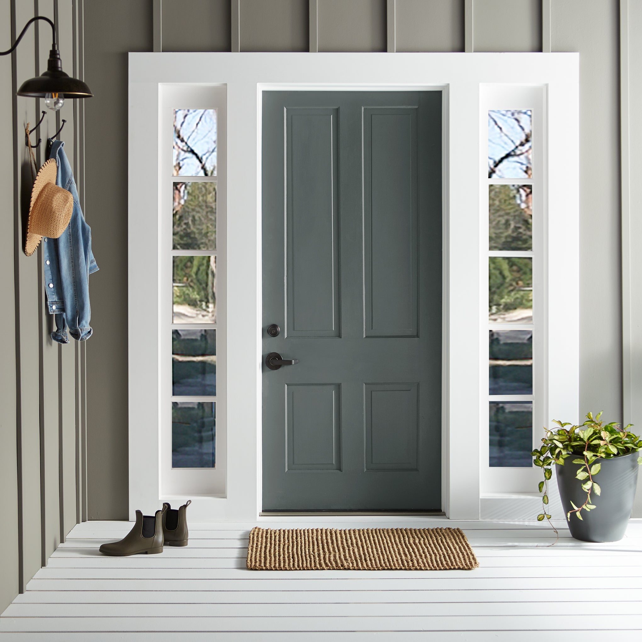 Ridge Rock paint featured on front door of home