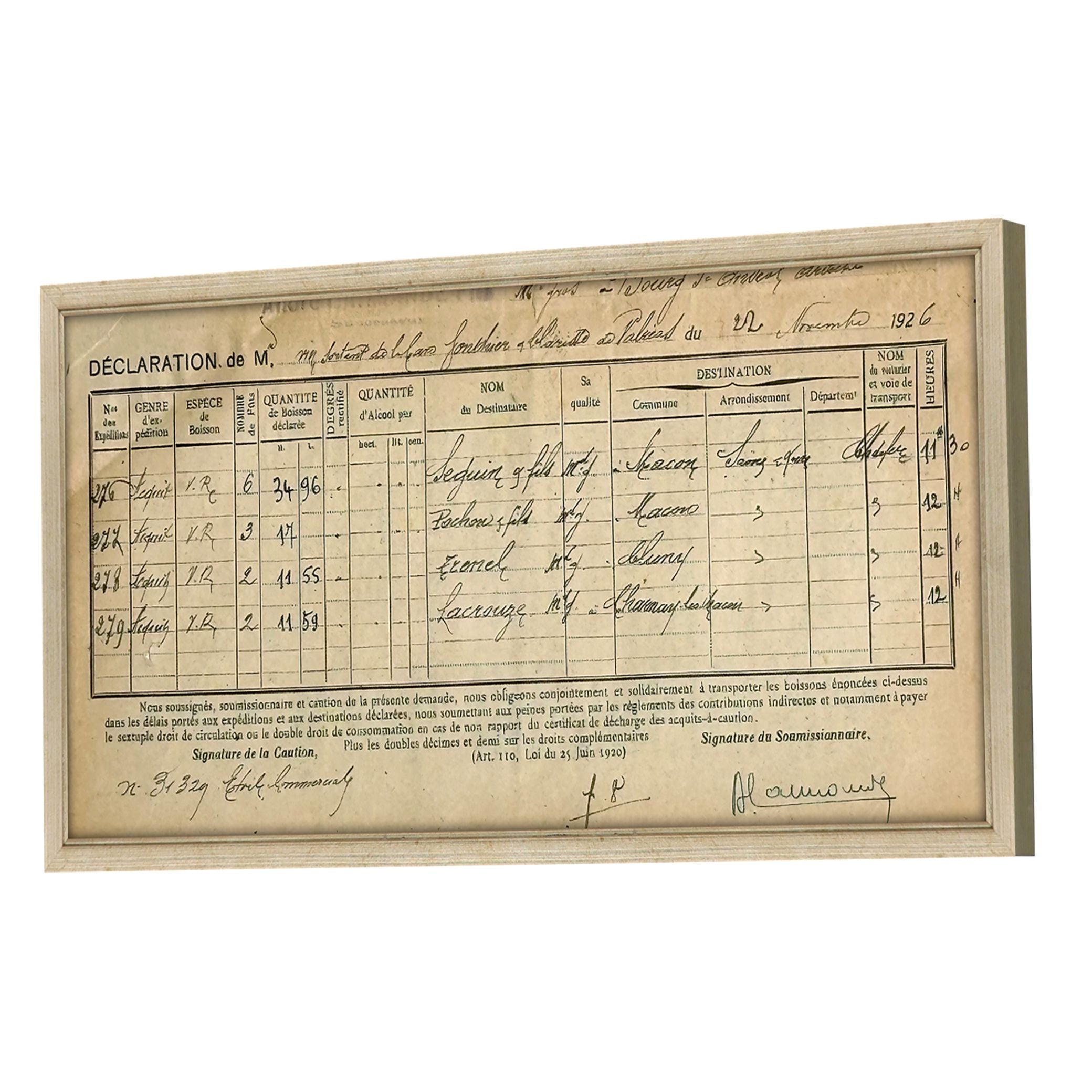 Vintage French Deposit side view