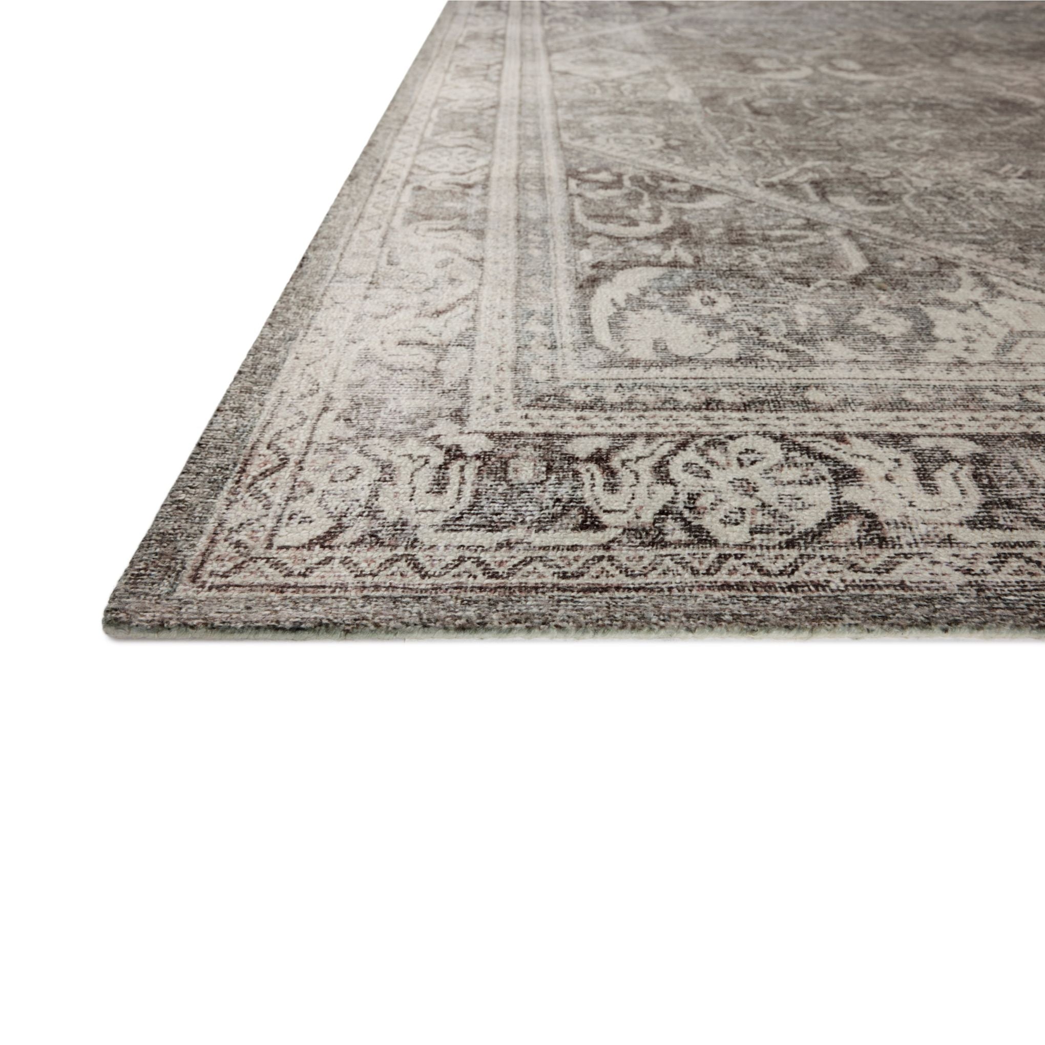 Wimberly Ink Bone Rug corner up close
