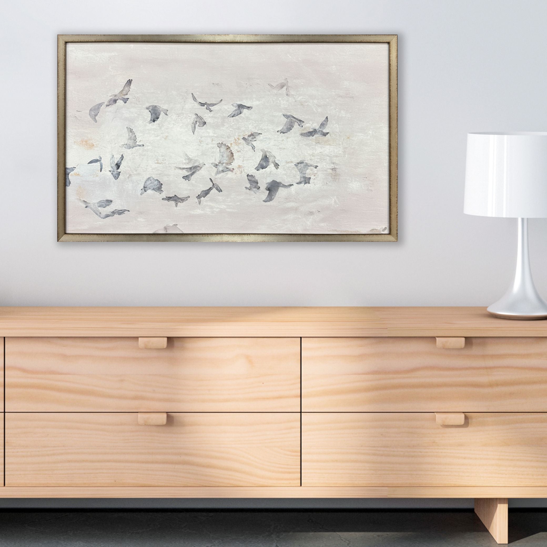 Migration shown  hung on wall above dresser