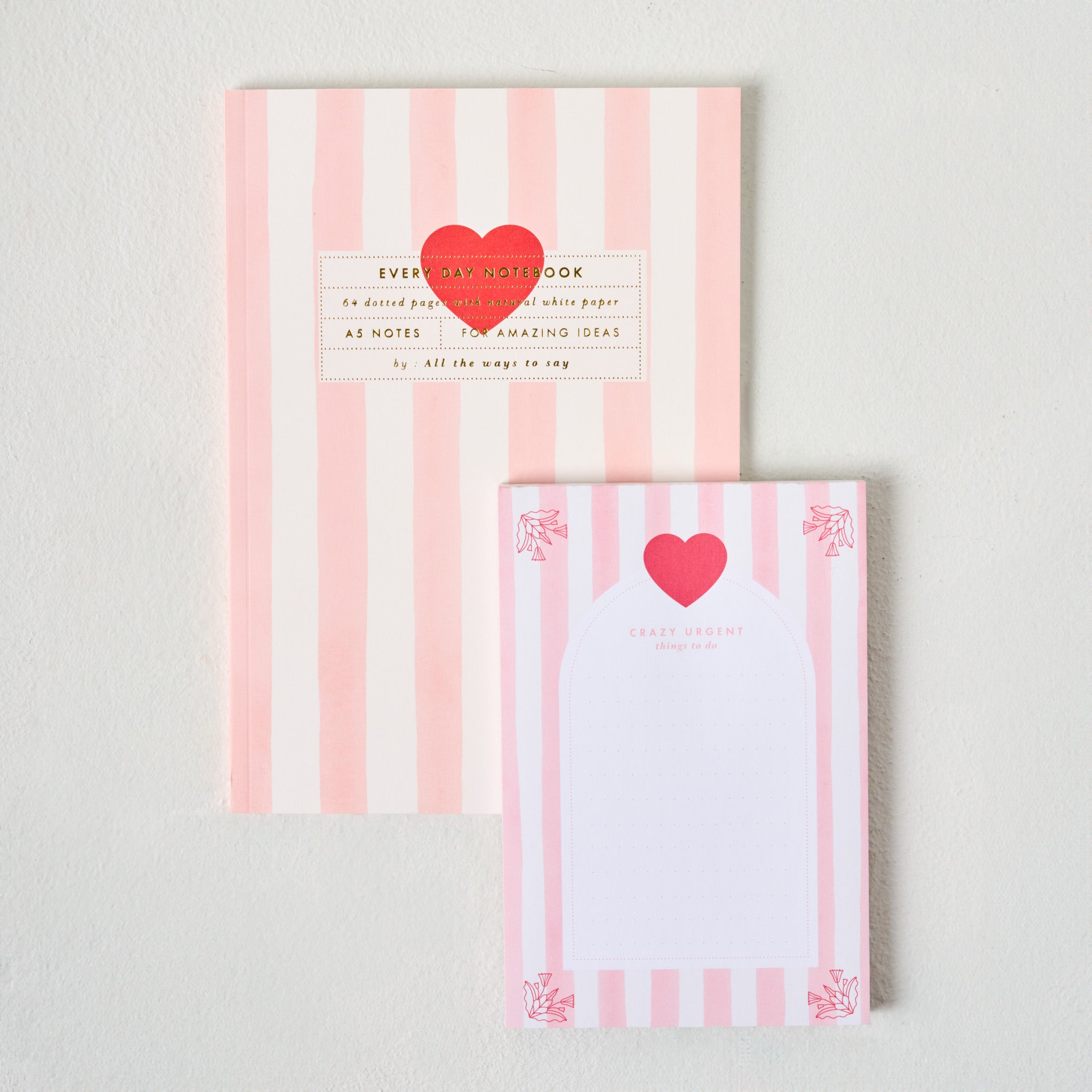 Heart Striped Notebook
