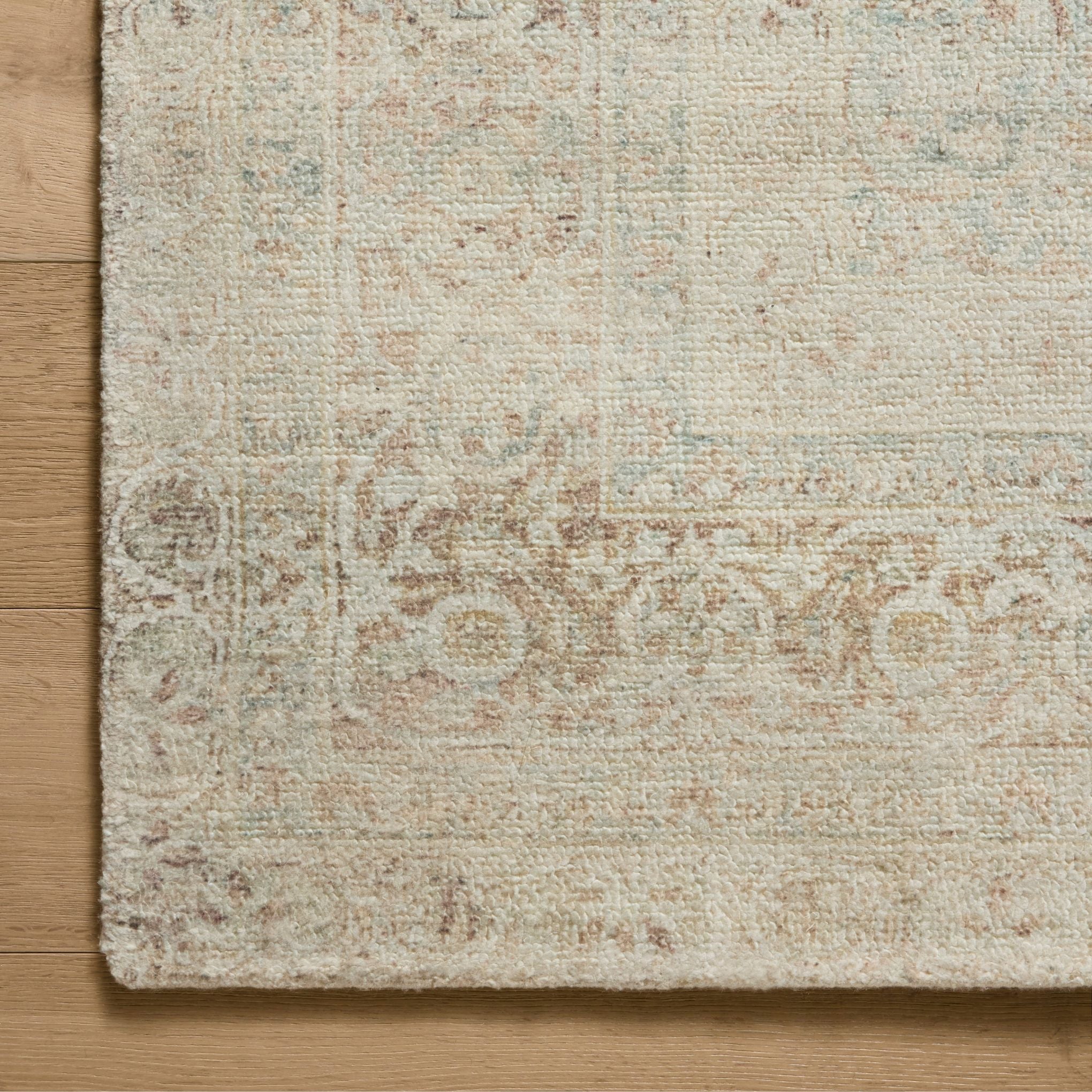 Wimberly Sky Copper Rug corner shown from above
