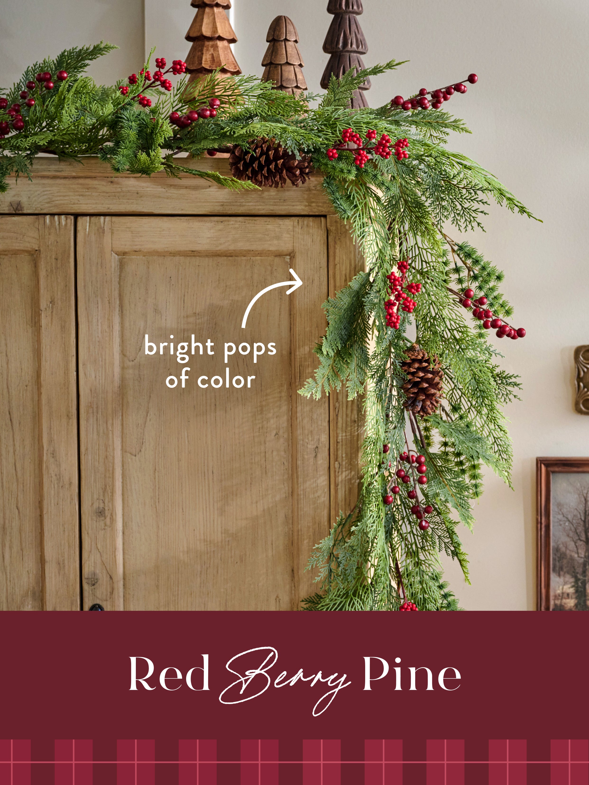 foraged red berry pine collection