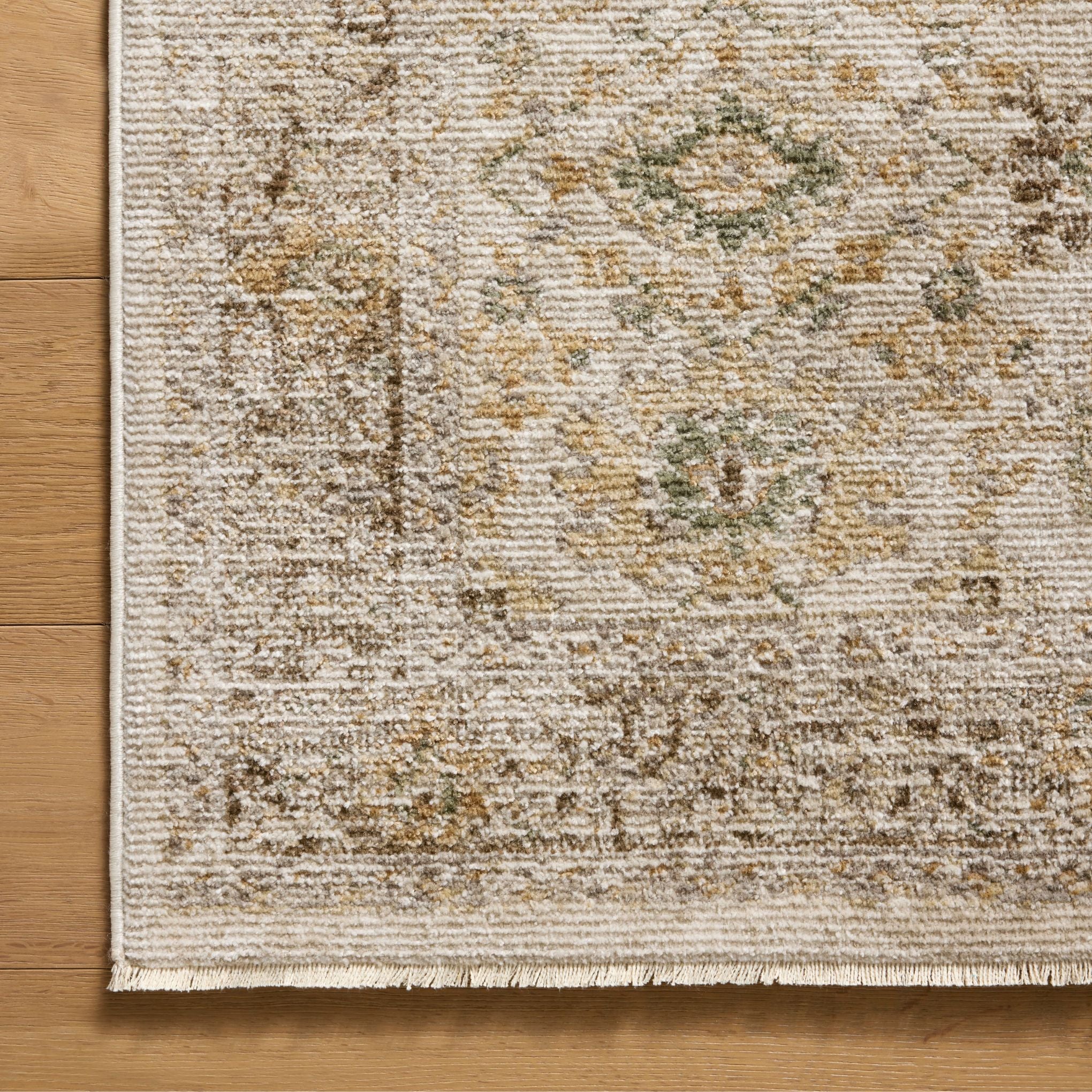 Pace Natural Multi Rug corner shown from above