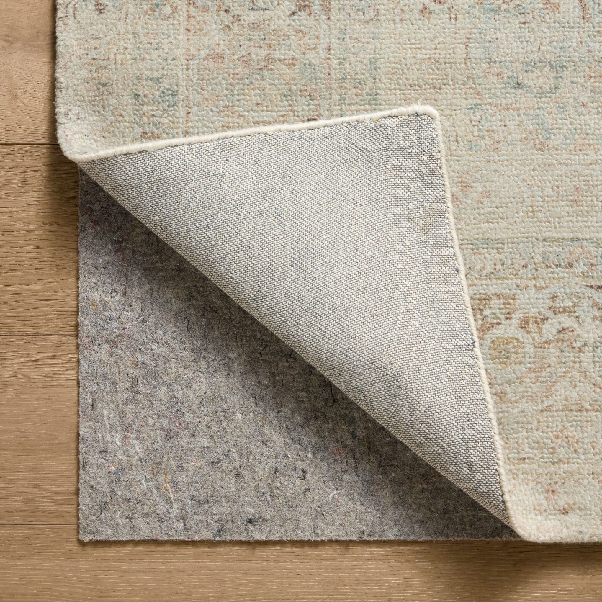 Wimberly Sky Copper Rug corner shown flipped