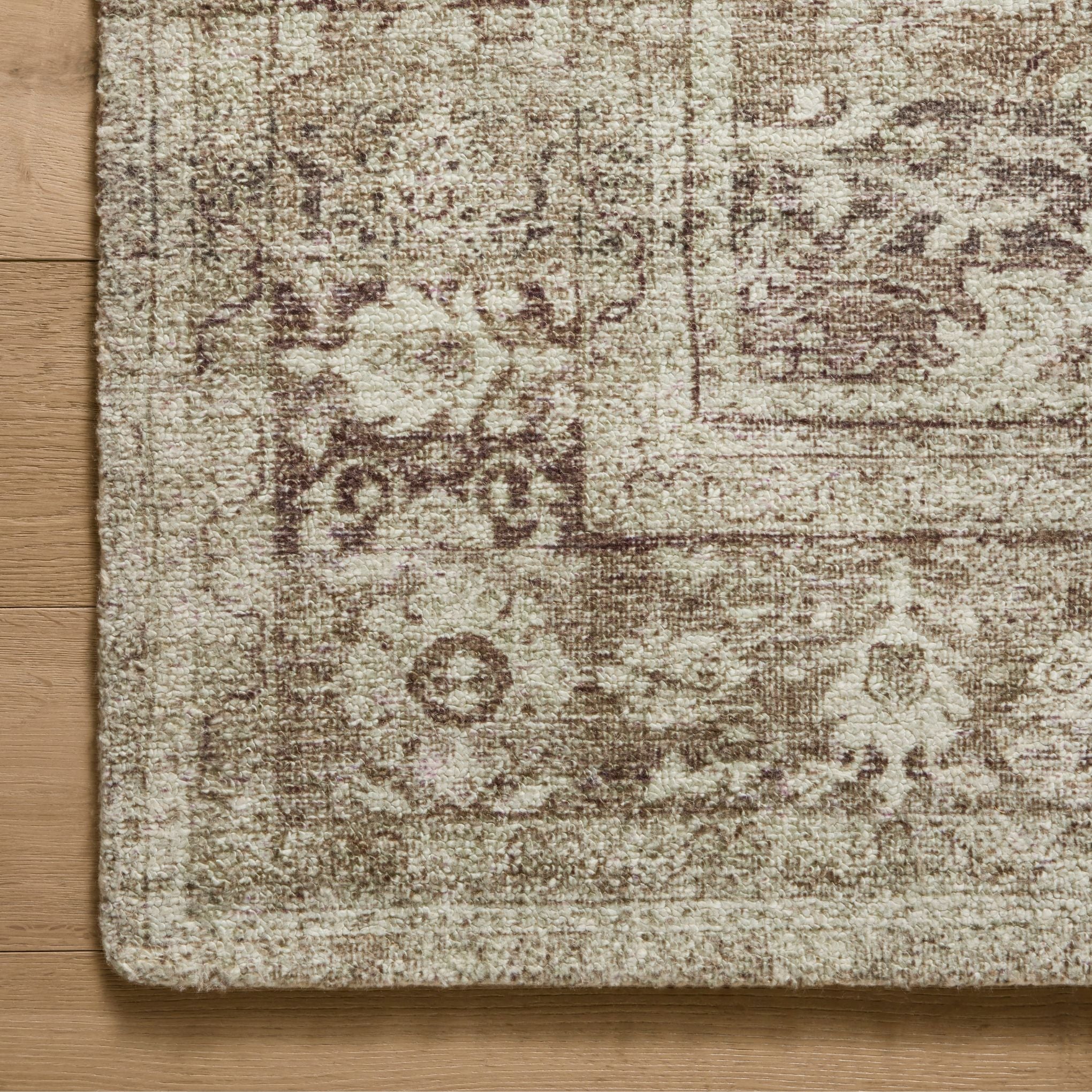 Wimberly Bark Ivory  Rug corner shown from above