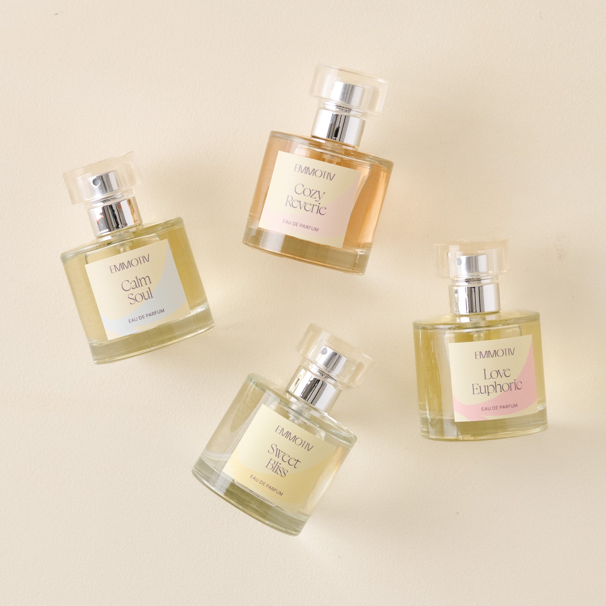 Emmotiv Love Euphoric 50ml shown with other Emmotiv Scents
