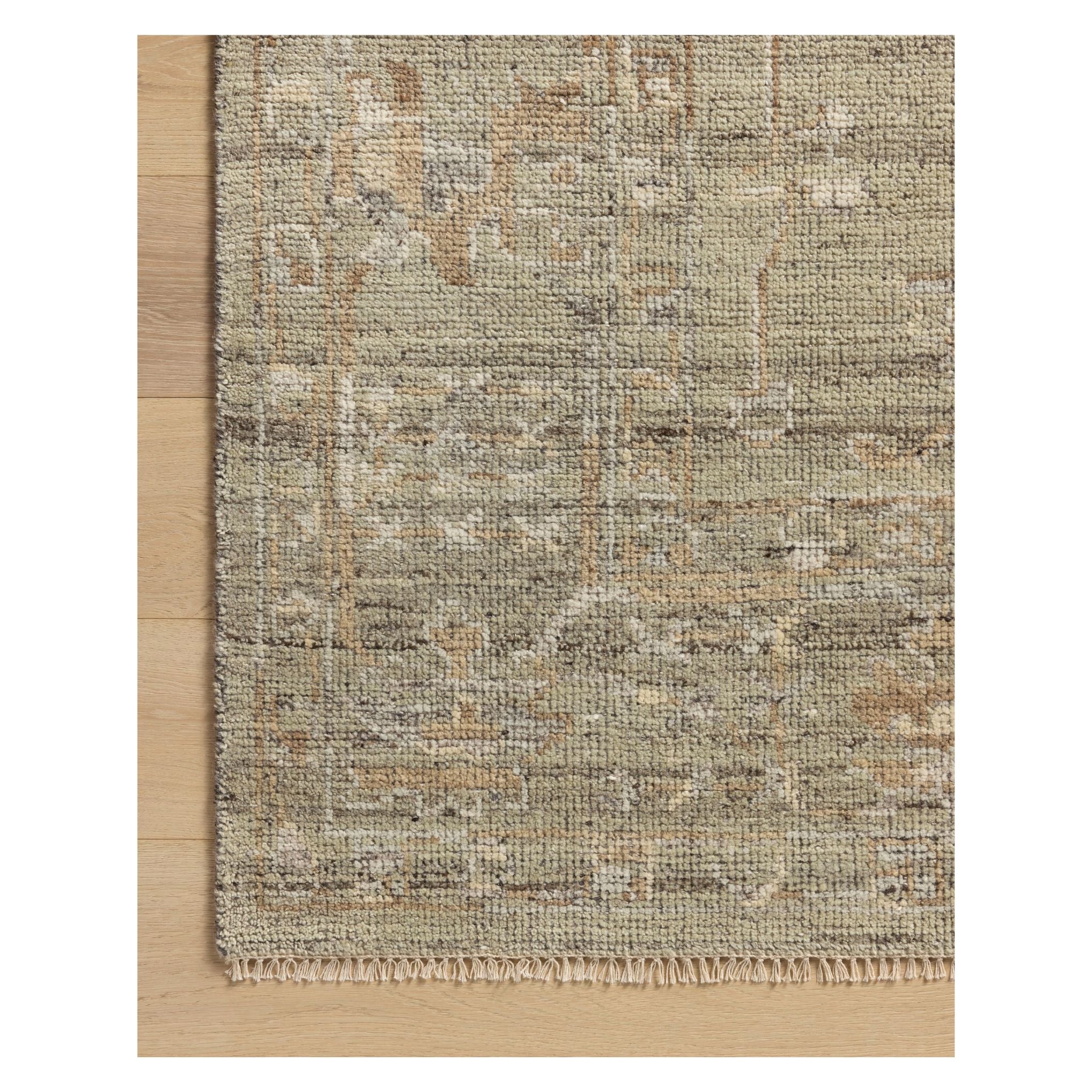 Abigail Green Multi Rug corner 