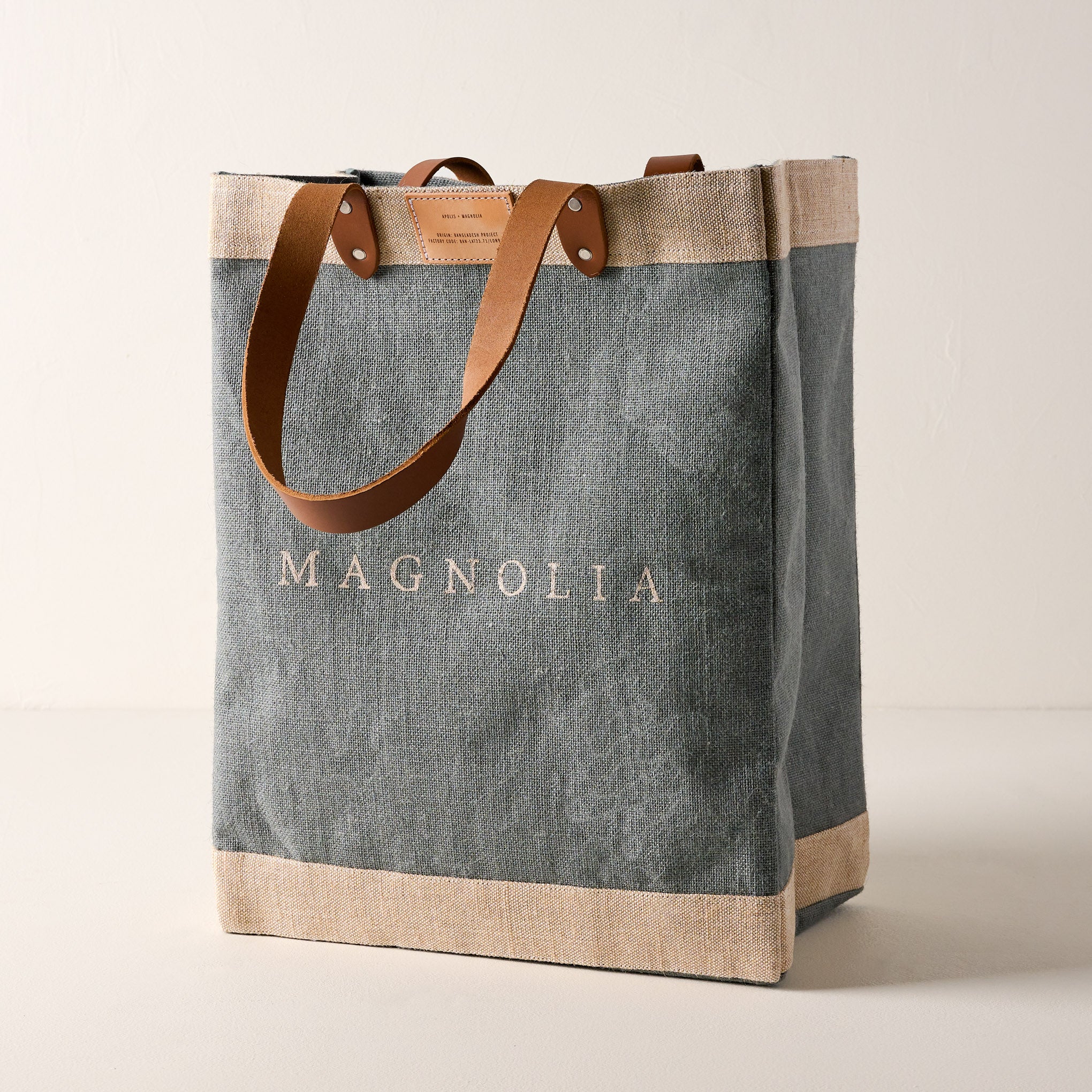 Chambray Magnoliass Market Tote