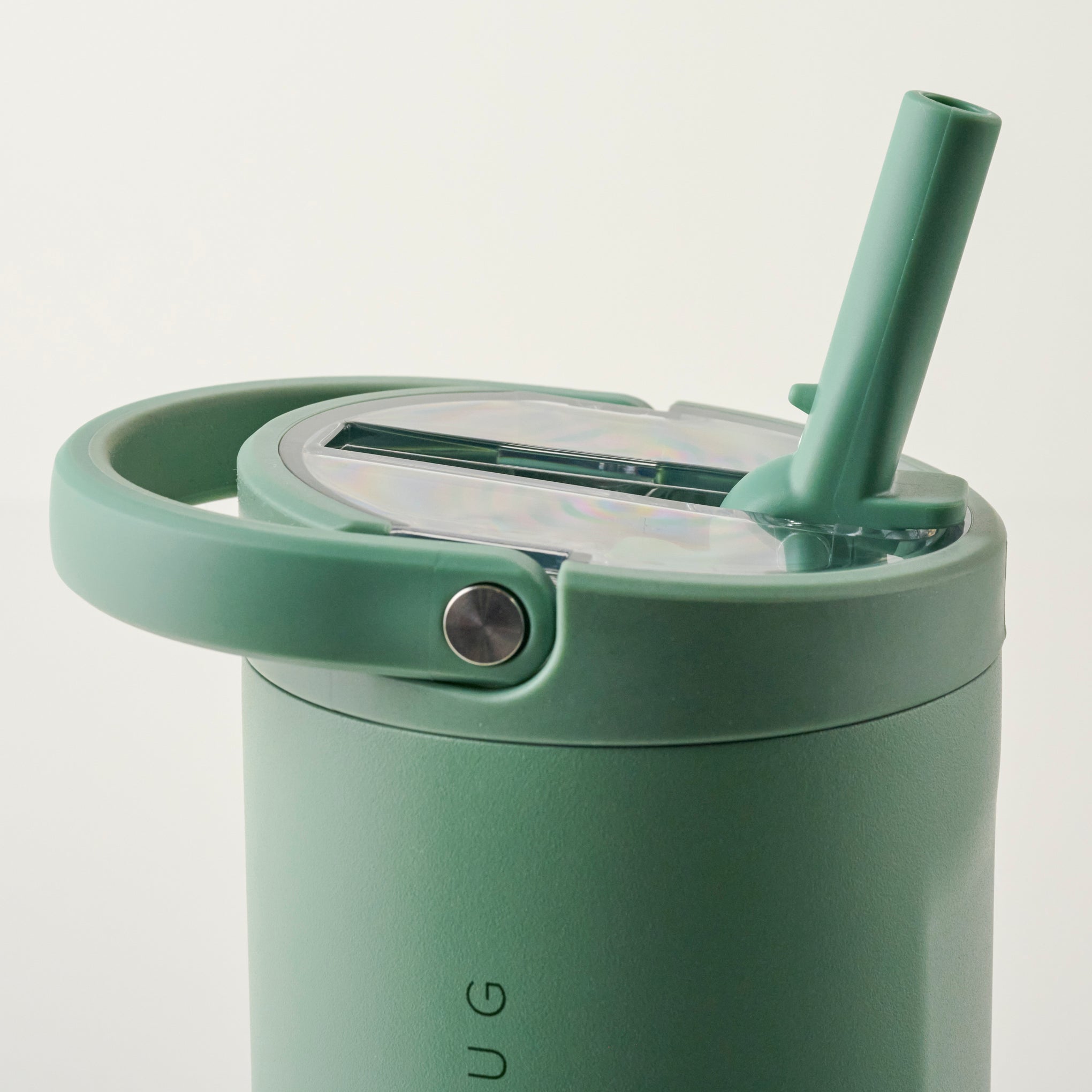 Magnoliass Blocked Sage 32oz Sport Tumbler lid up close