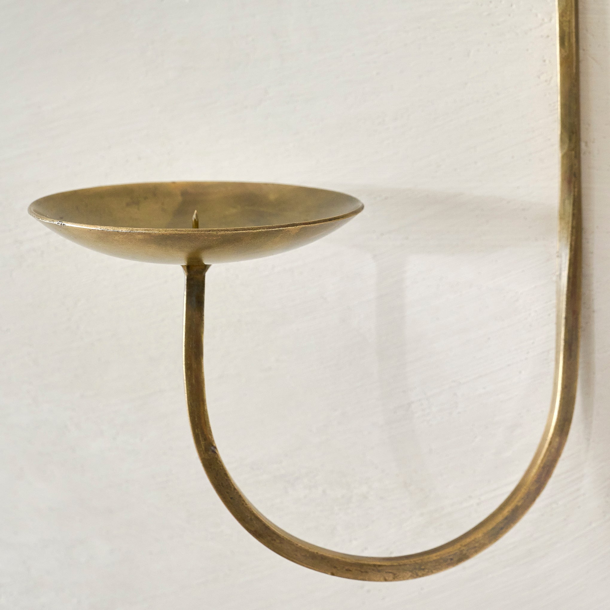 Daniel Antique Brass Candle Sconce up close