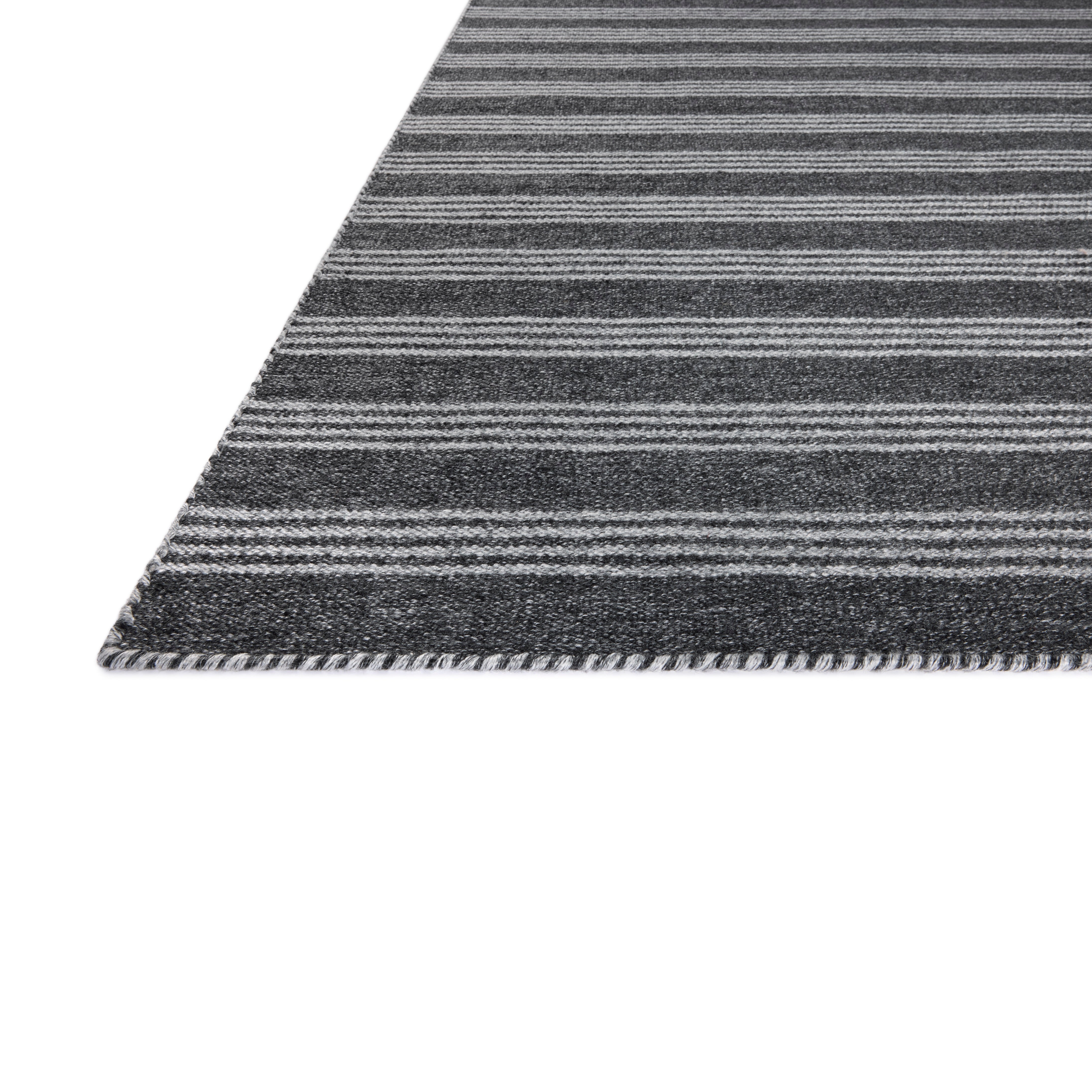 Charlie Charcoal Grey Rug close up of corner