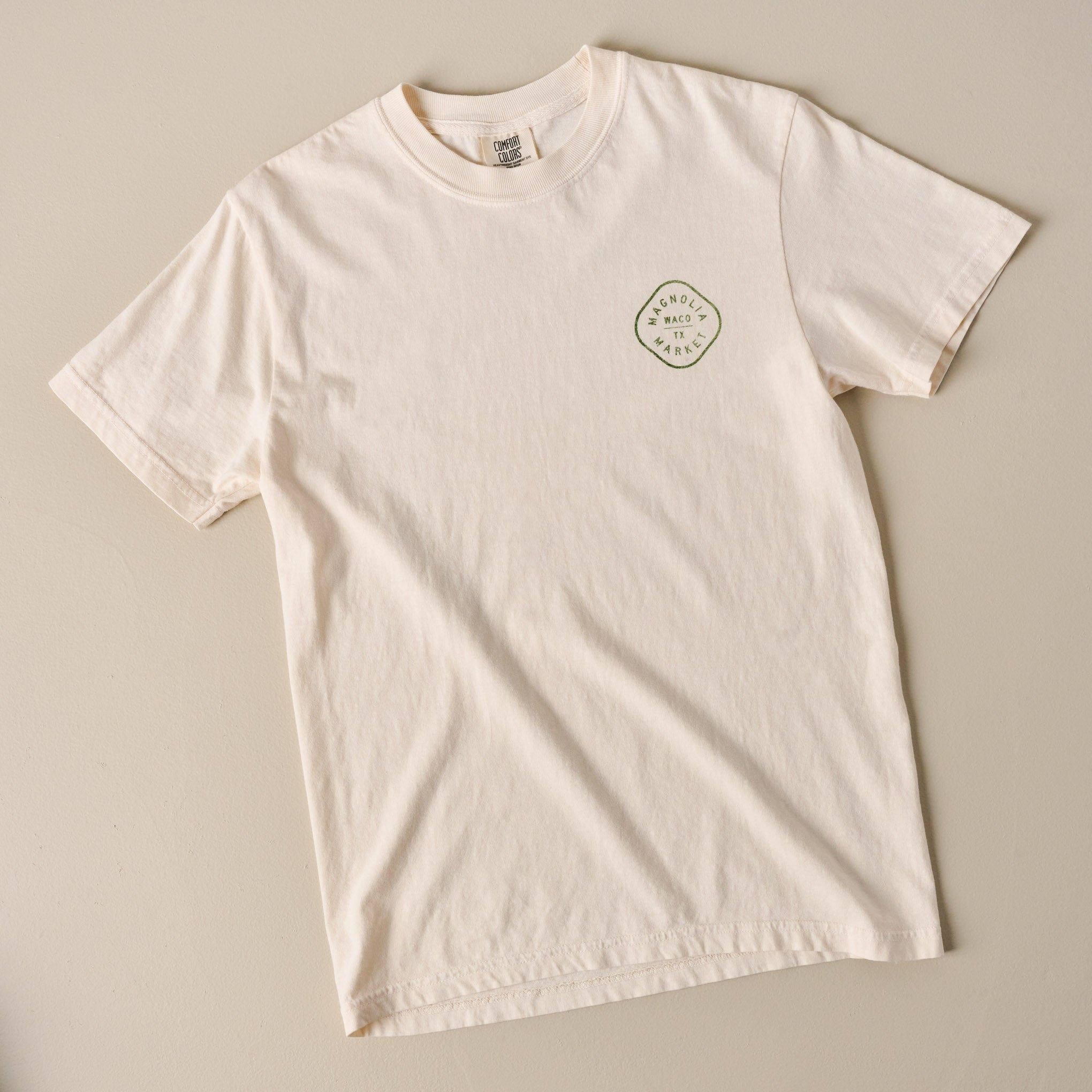 Front of Checkered Magnoliass Ivory Shirt