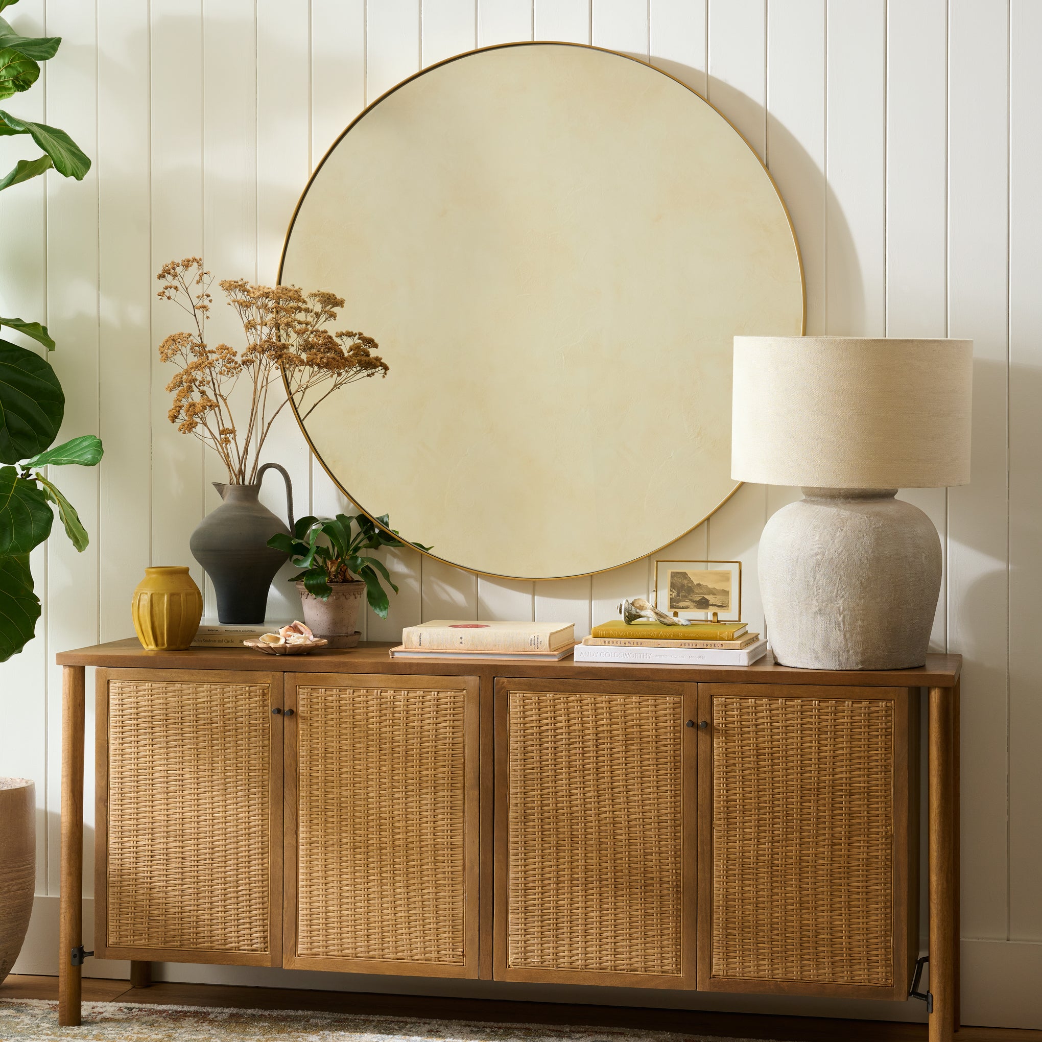 Luisa sideboard in a room with decor on top