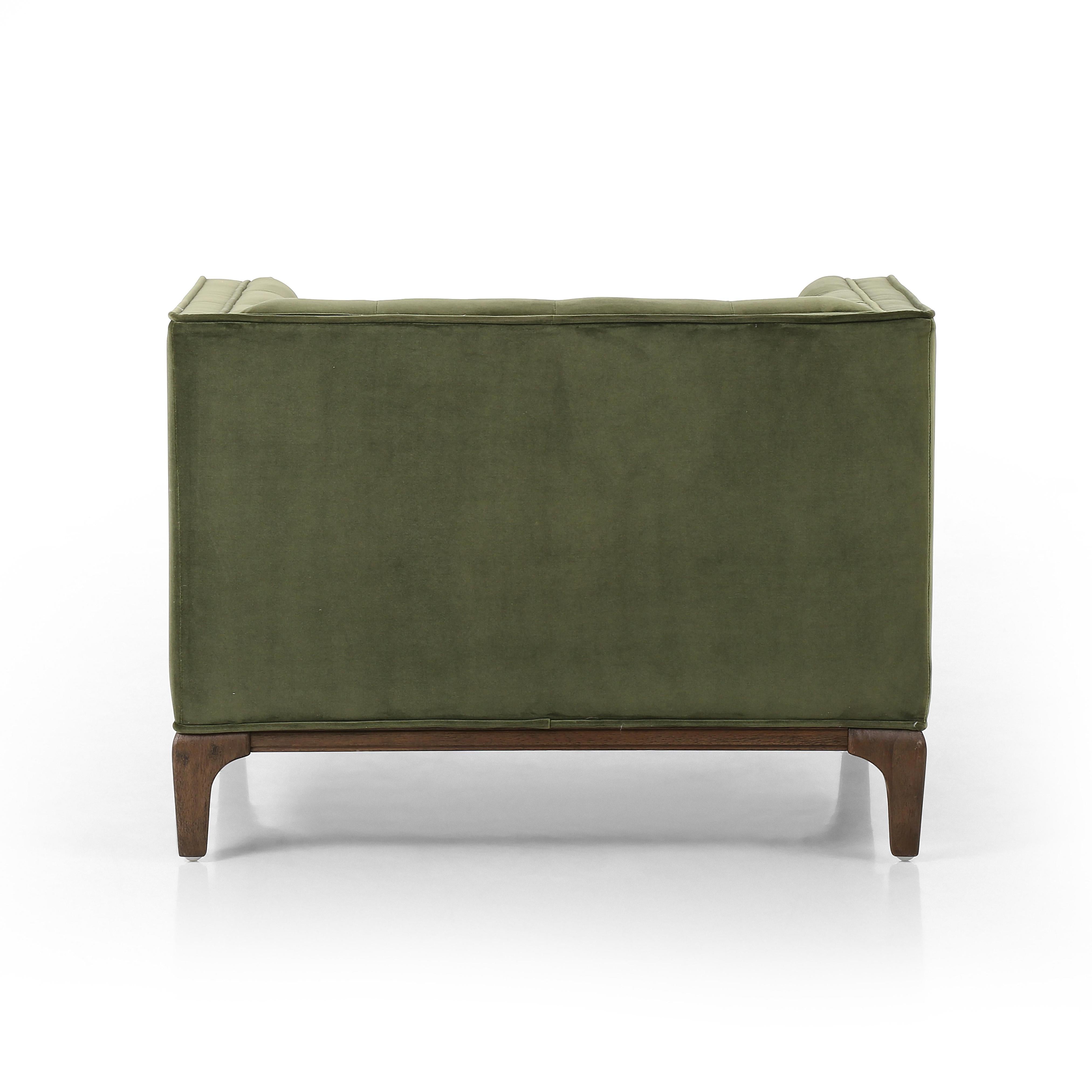 Sapphire Olive Velvet back view