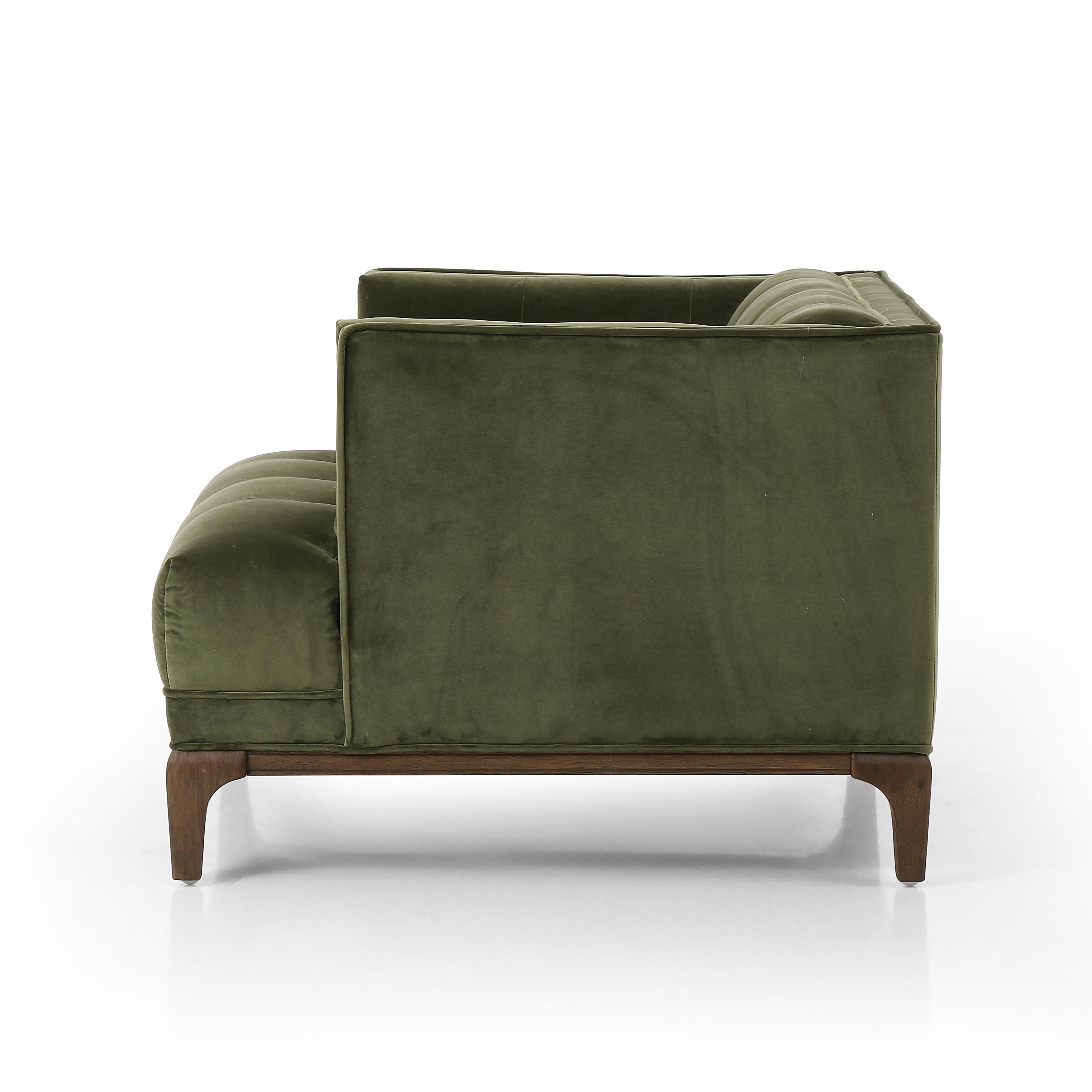 Sapphire Olive Velvet side view