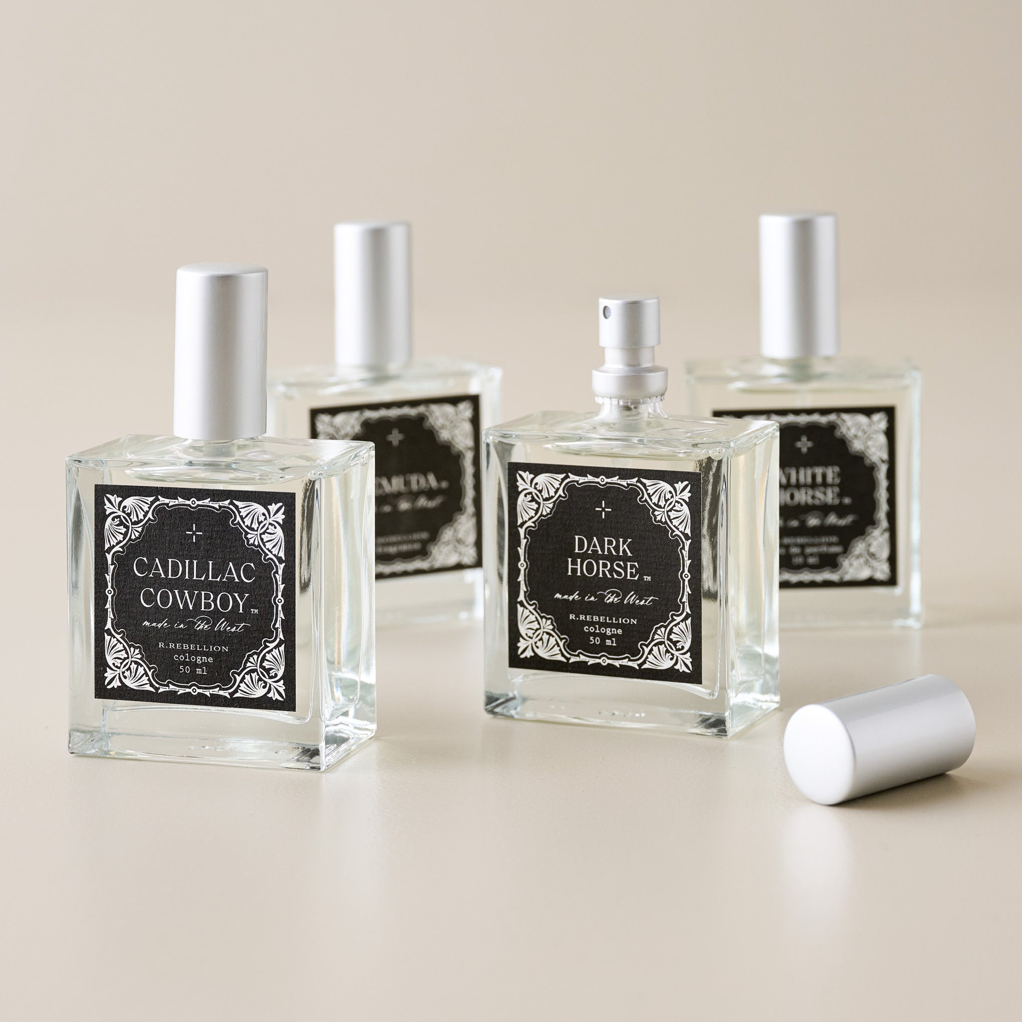 White Horse Cologne 50 ML shown with other colognes