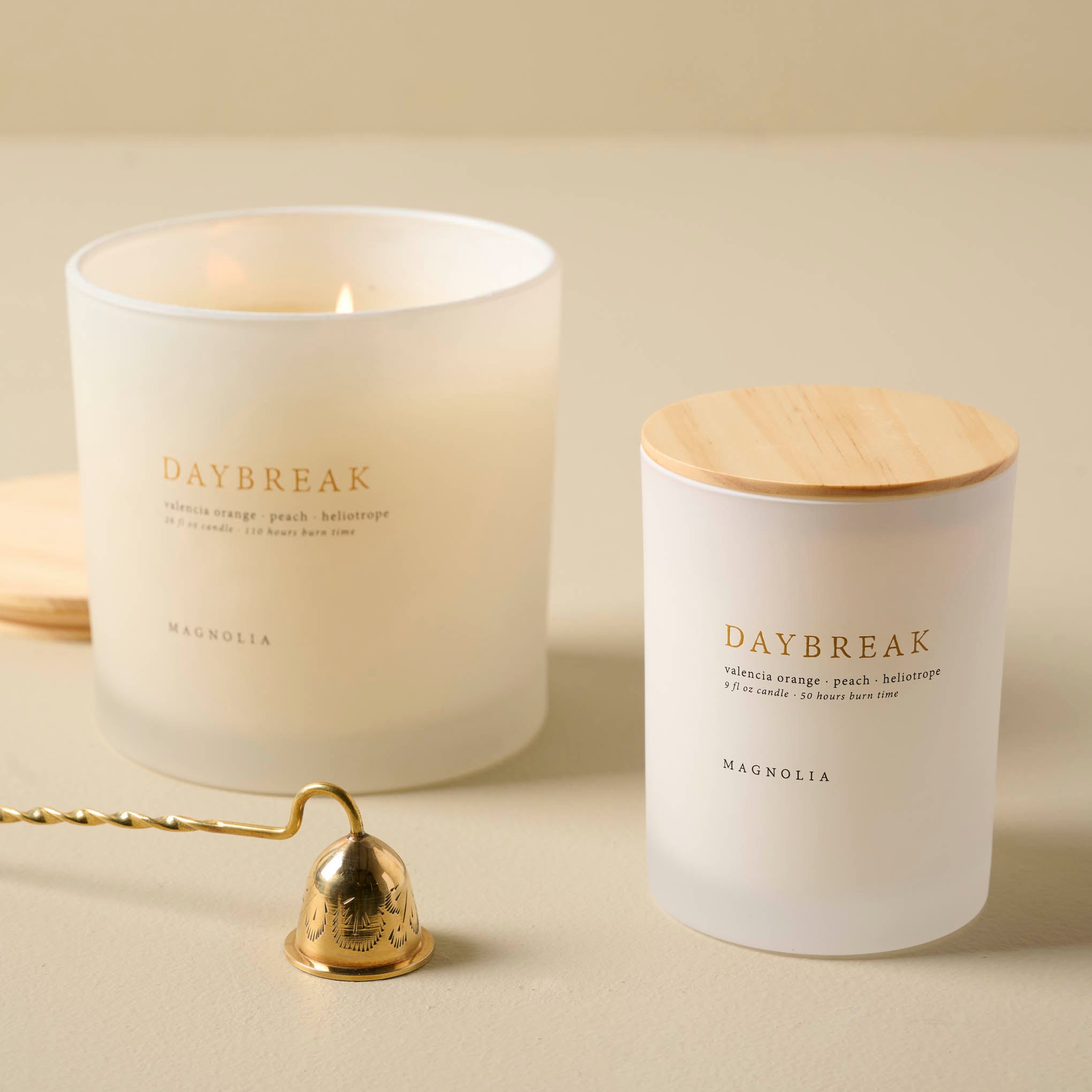 Magnoliass Daybreak Candle in both sizes