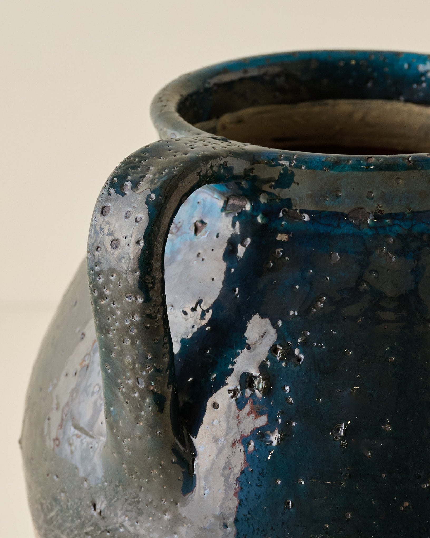 Jasper Artisanal Jug Vase close up view of handle