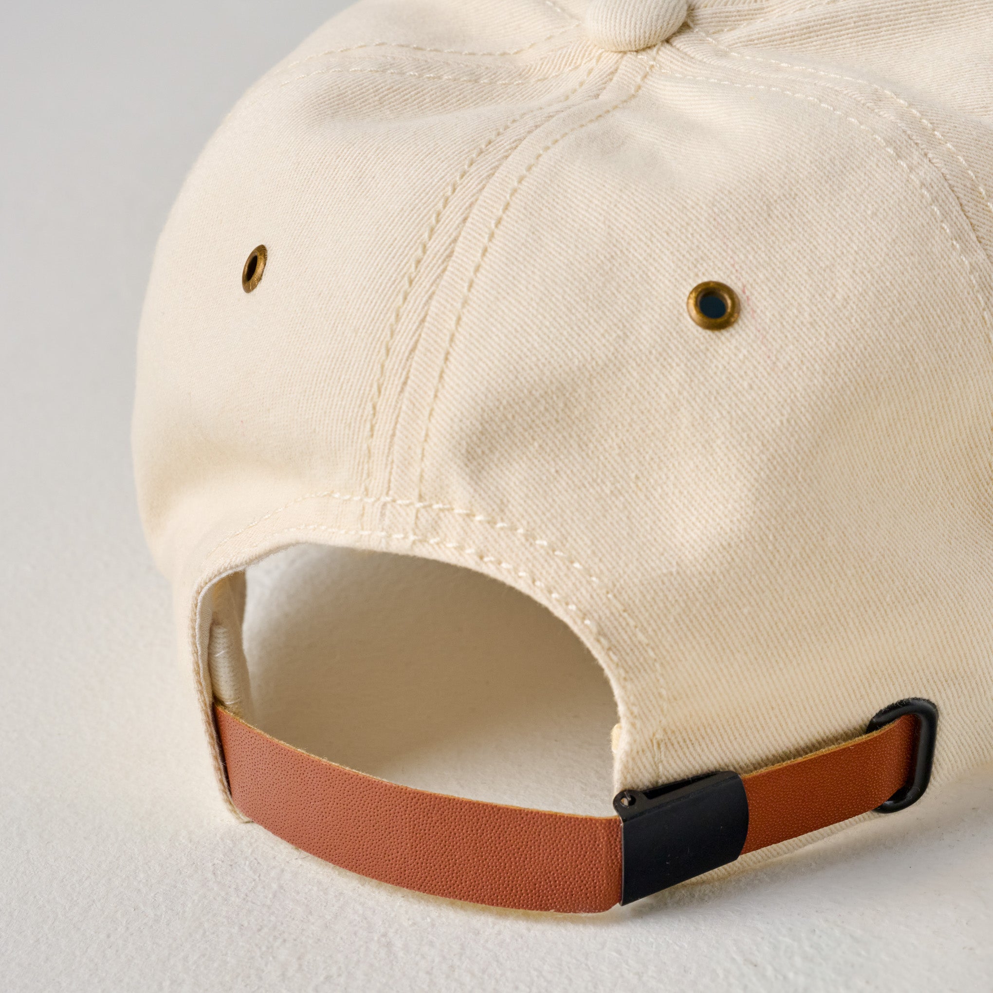 Magnoliass Embroidered Script Cream Hat back