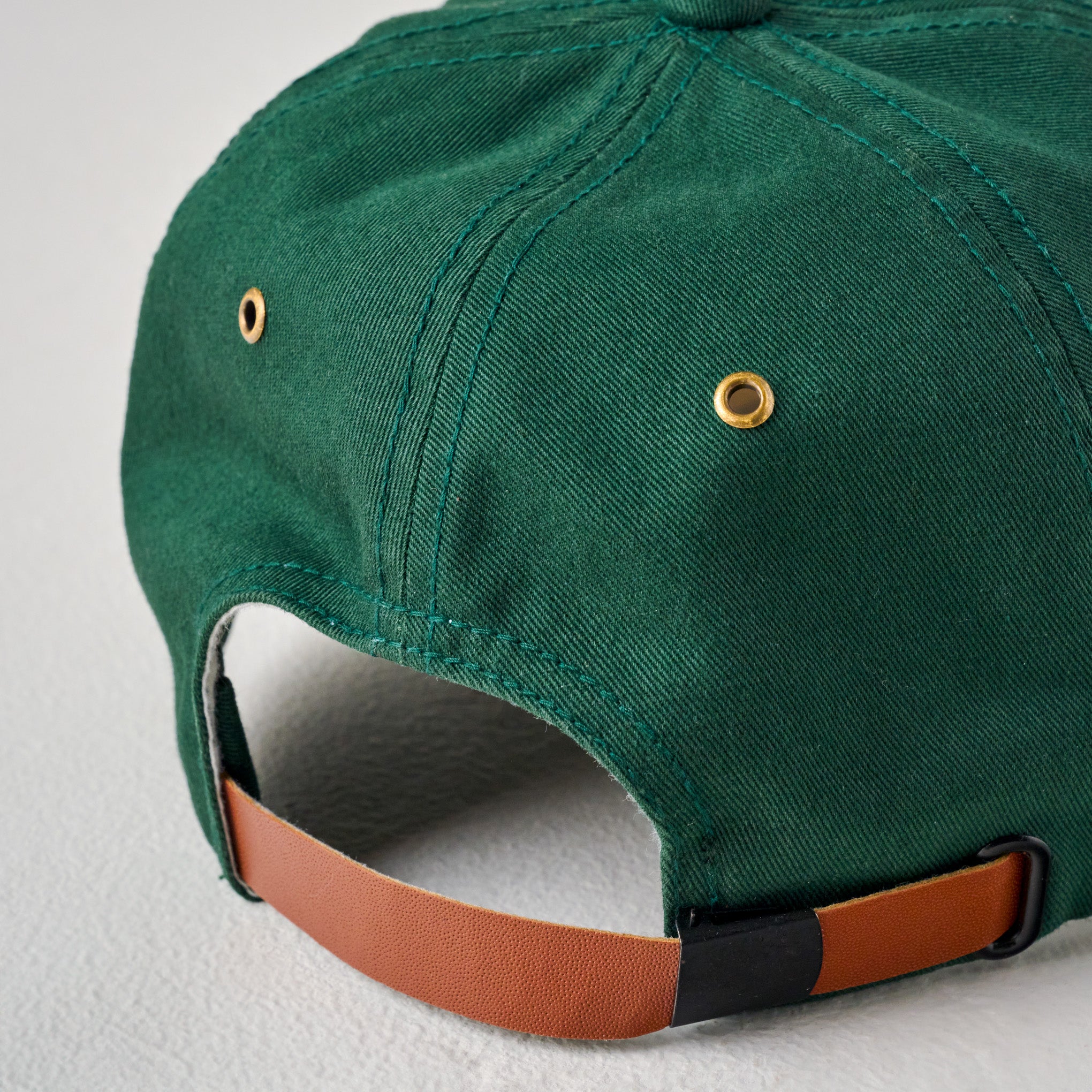 Magnoliass Embroidered Script Hunter Green Hat back