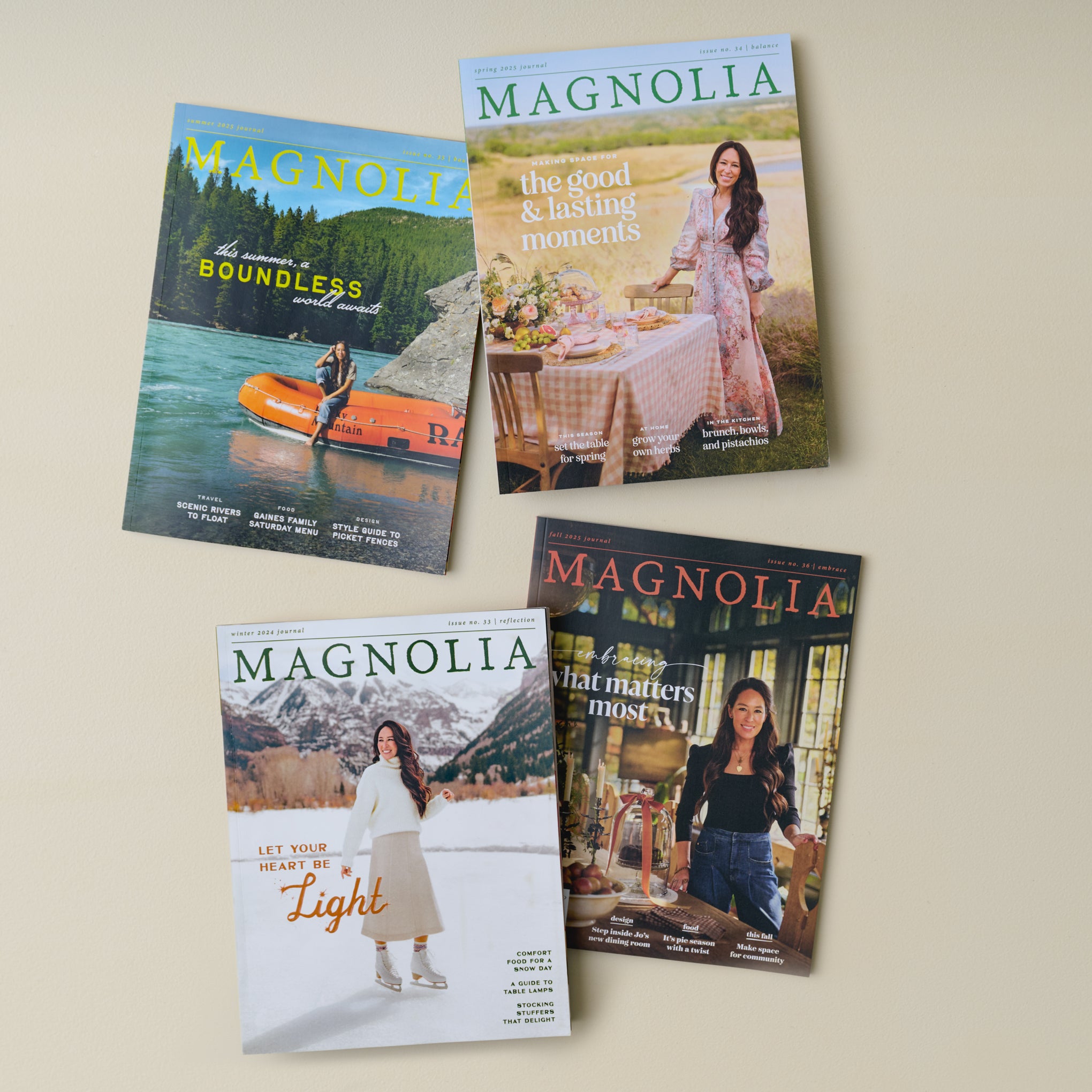 Magnoliass Journal Fall 2025 shown with last 3 issues of Magnoliass journal