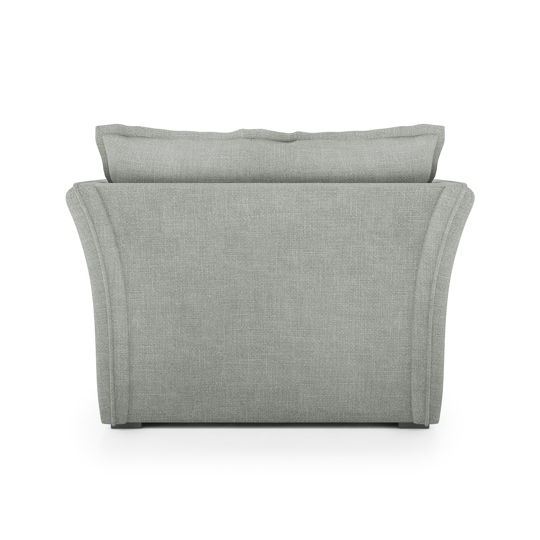 Sunday Chair dove grey linen back view
