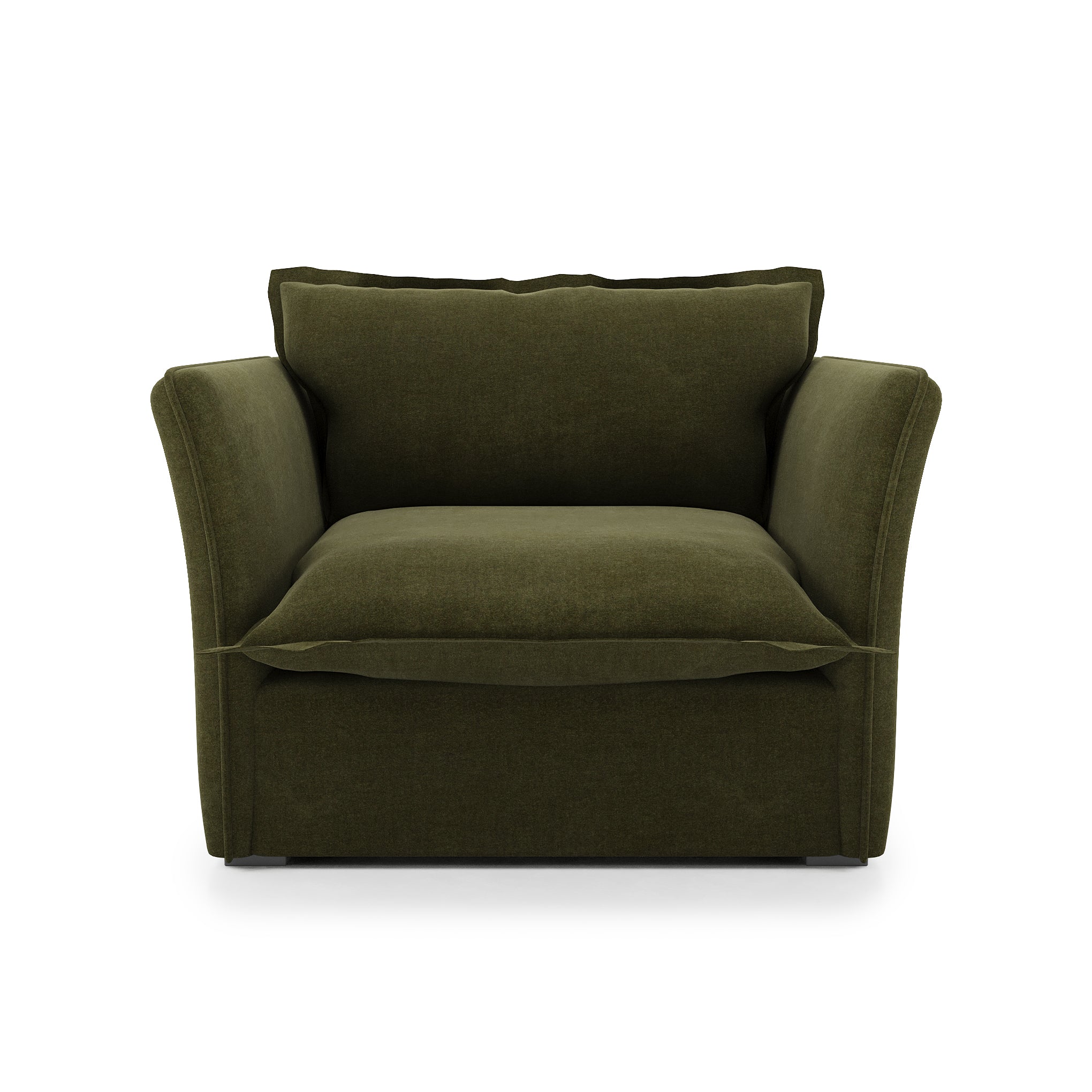 Sunday Chair forest velvet front view