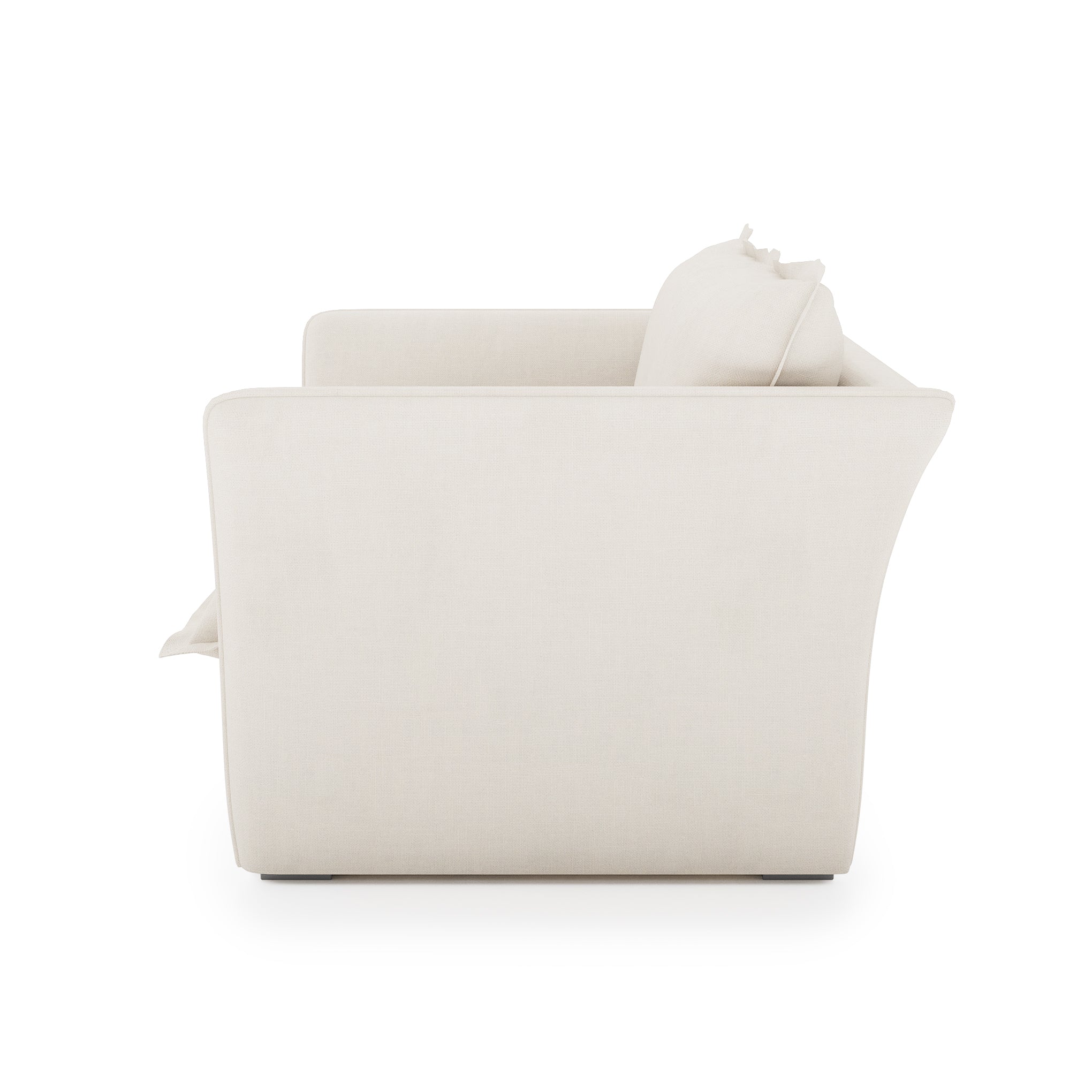Sunday Chair ivory linen side view